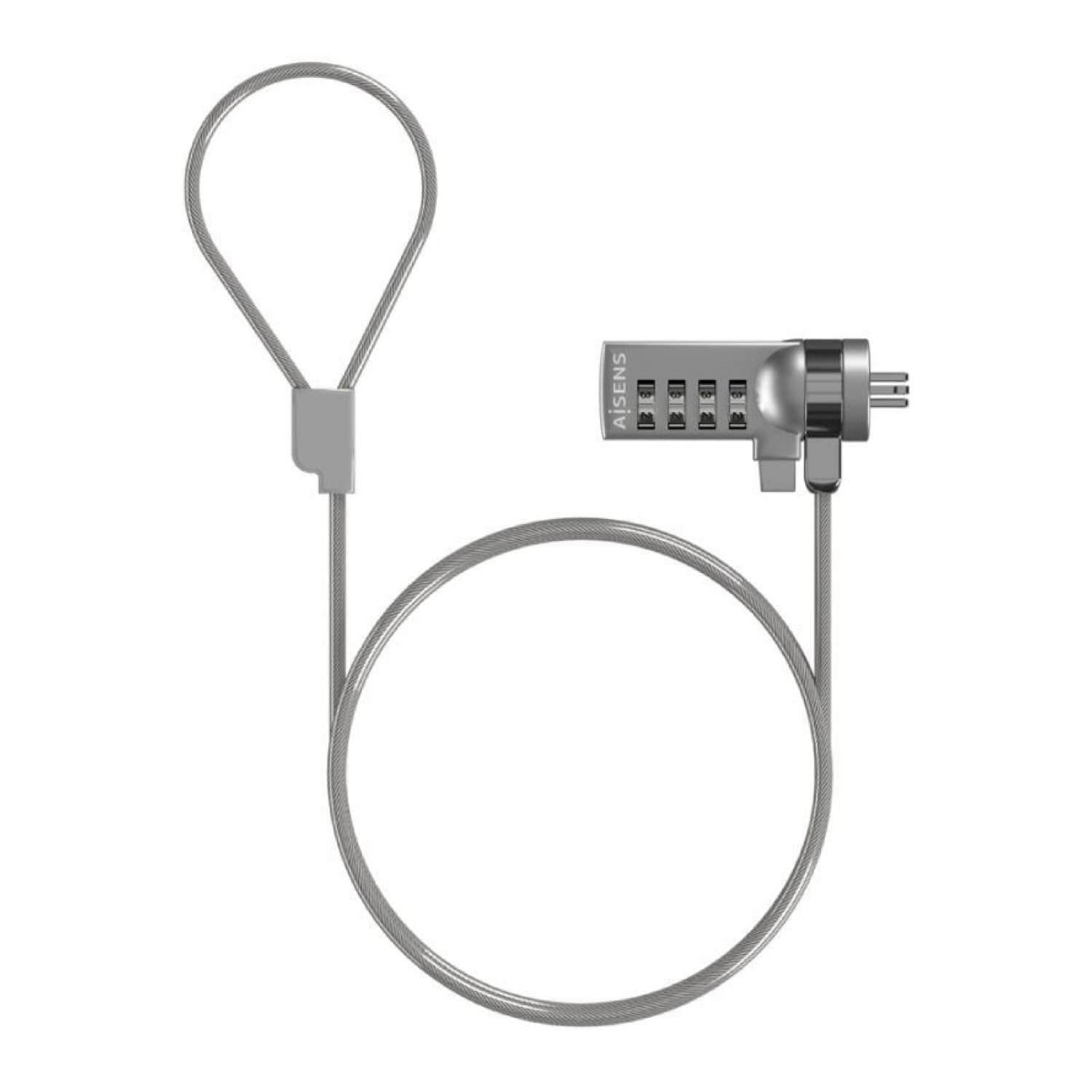 Aisens Cable de Seguridad Portátil · 1,5m · Cierre de Combinación