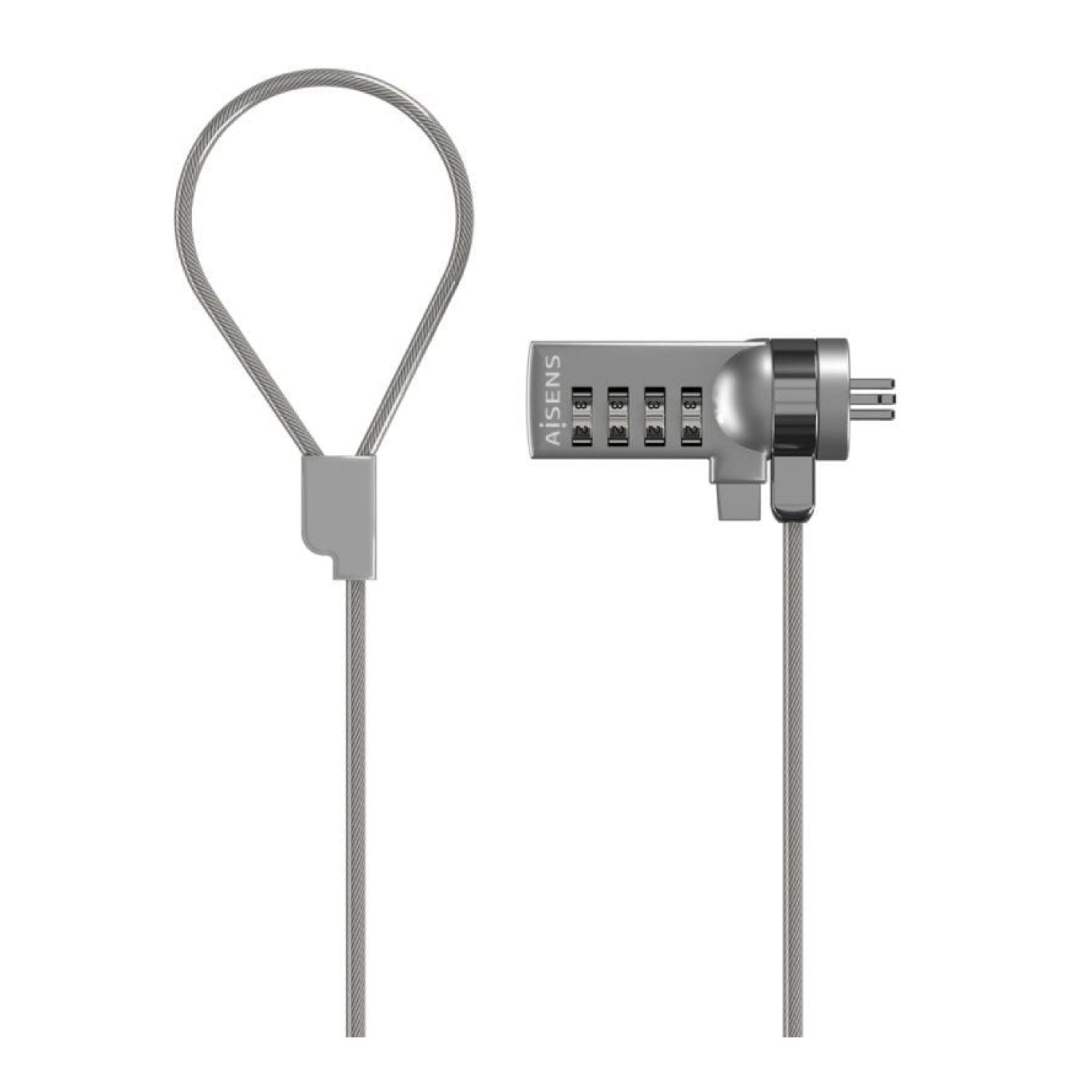 Aisens Cable de Seguridad Portátil · 1,5m · Cierre de Combinación