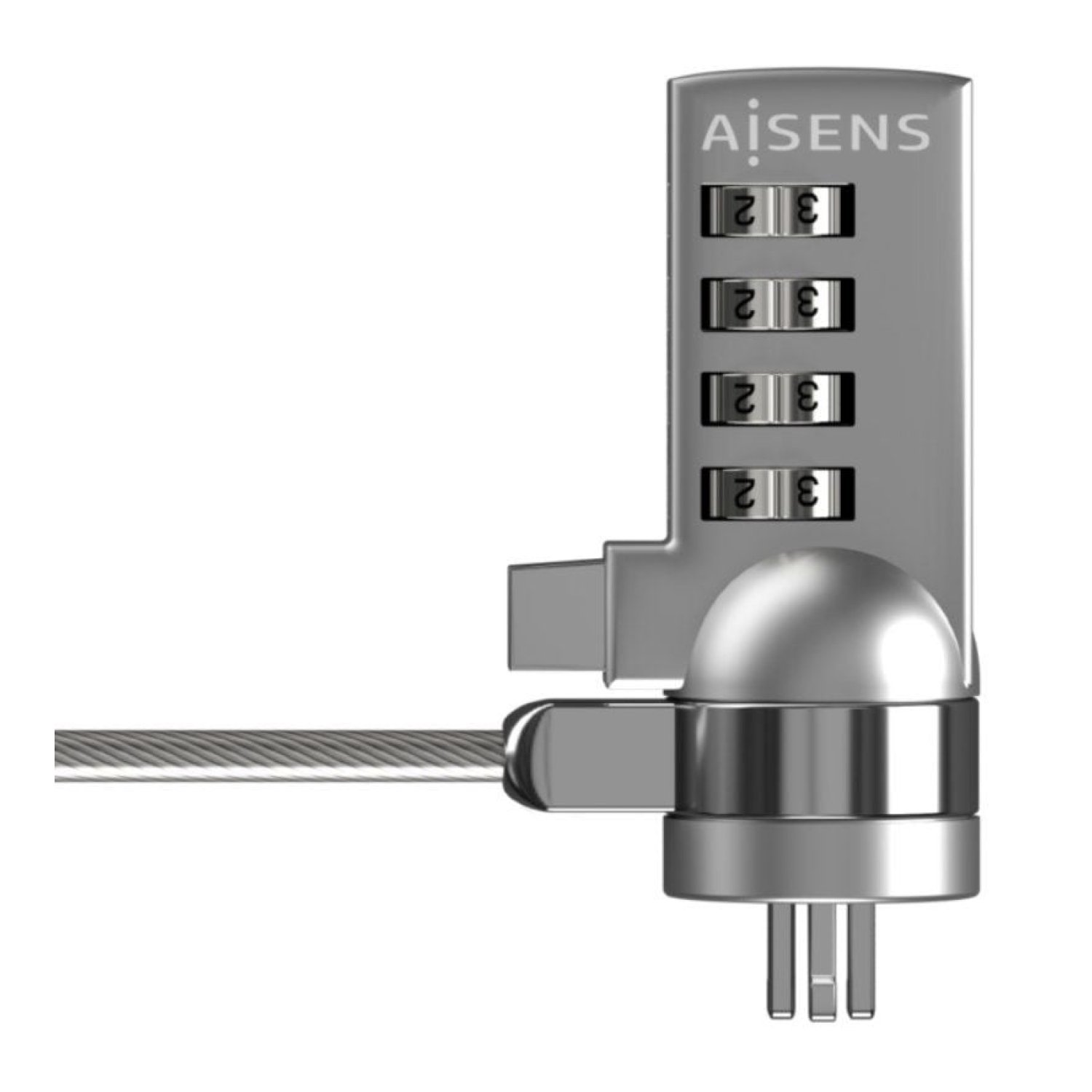 Aisens Cable de Seguridad Portátil · 1,5m · Cierre de Combinación