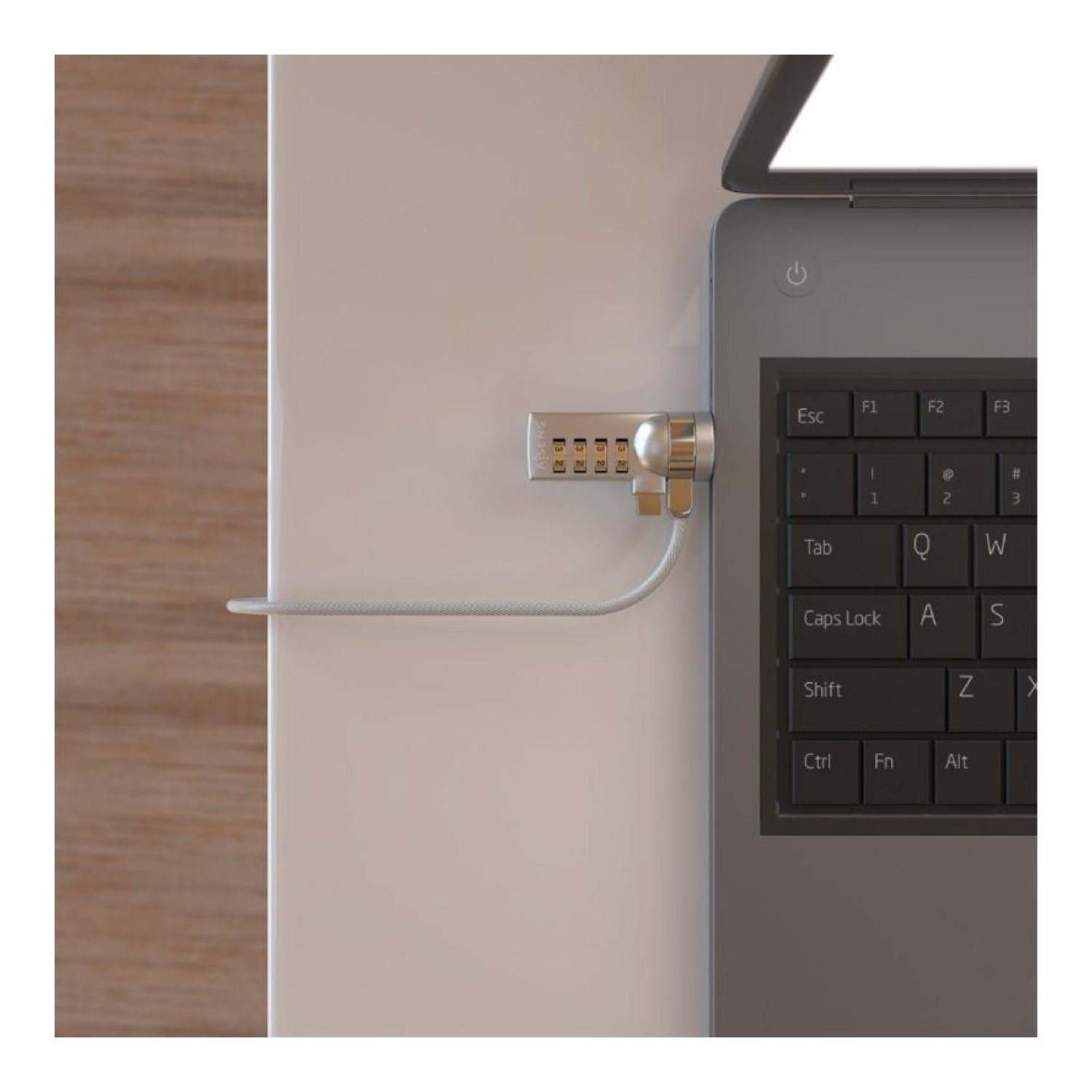 Aisens Cable de Seguridad Portátil · 1,5m · Cierre de Combinación