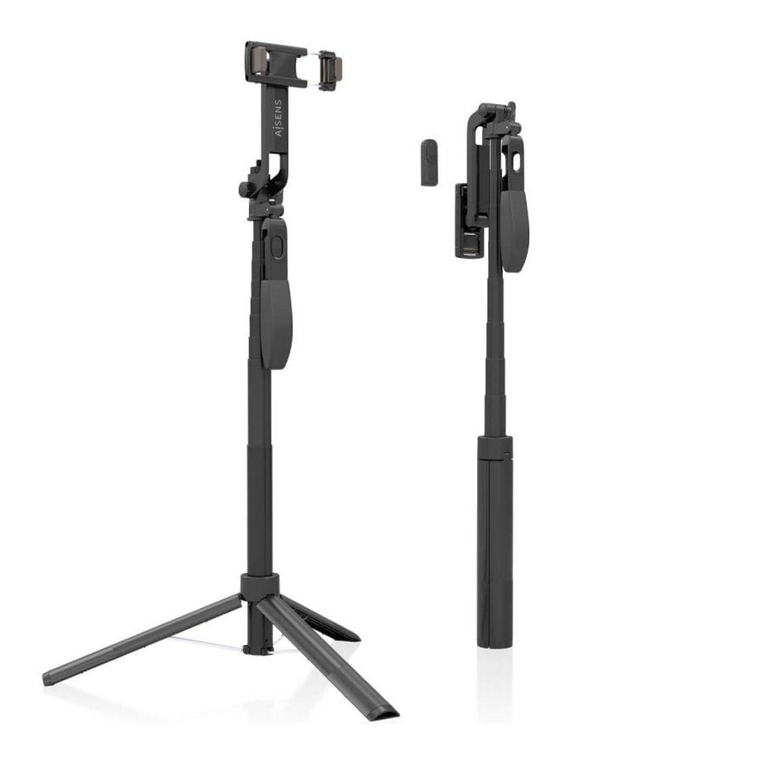 Aisens · Palo Selfie + Trípode · Negro · Extensible · Rotación 360°