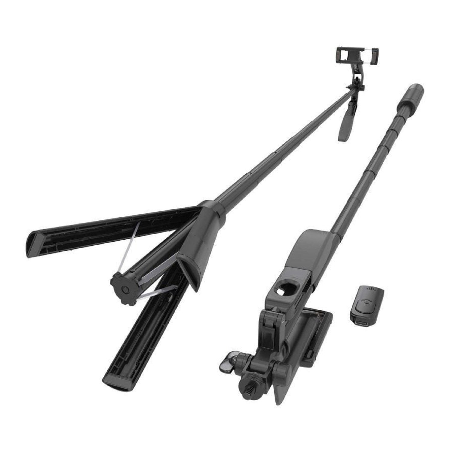 Aisens · Palo Selfie + Trípode · Negro · Extensible · Rotación 360°
