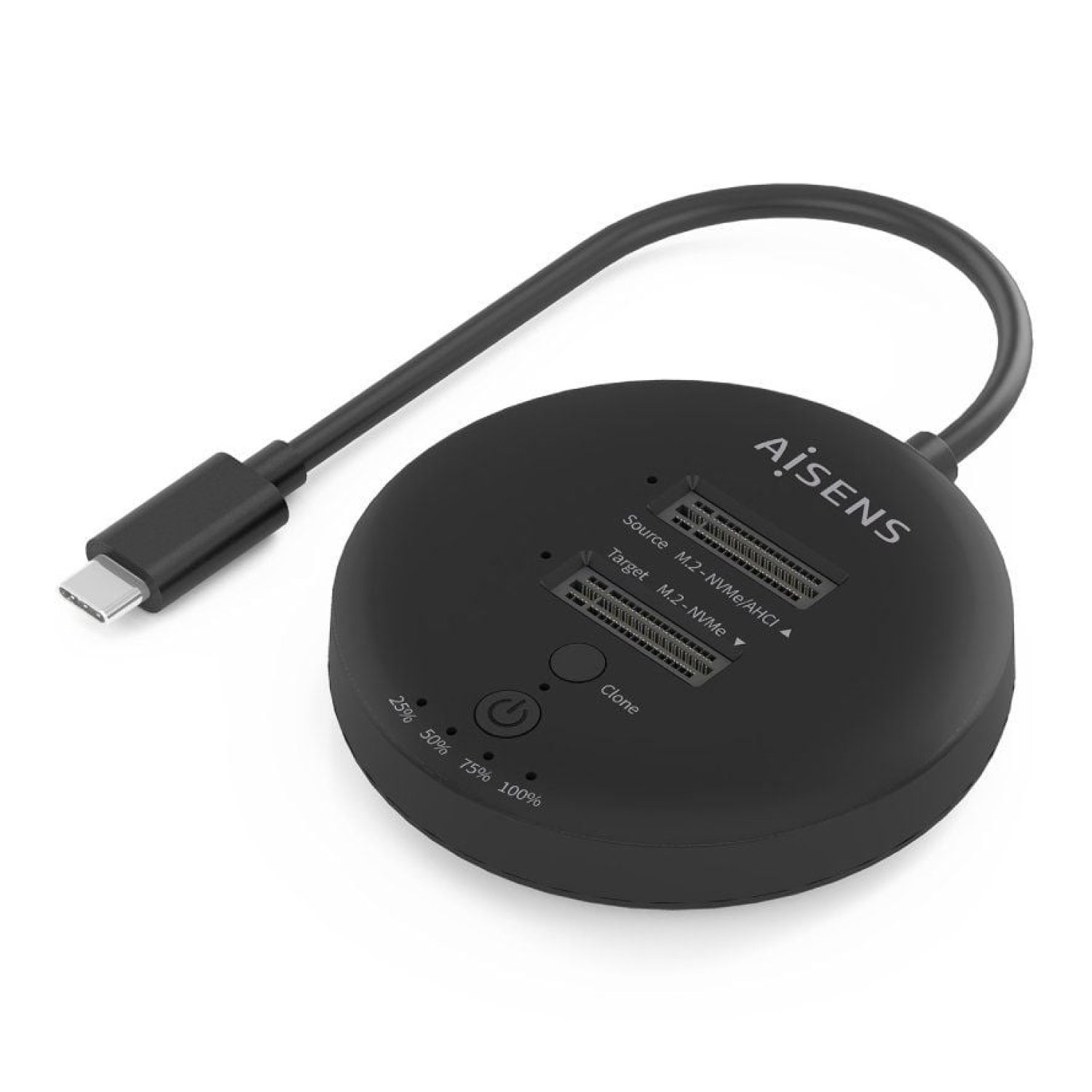 Aisens Dock USB 3.2 Gen2 · SSD M.2 NVMe · Tipo-C · Gris