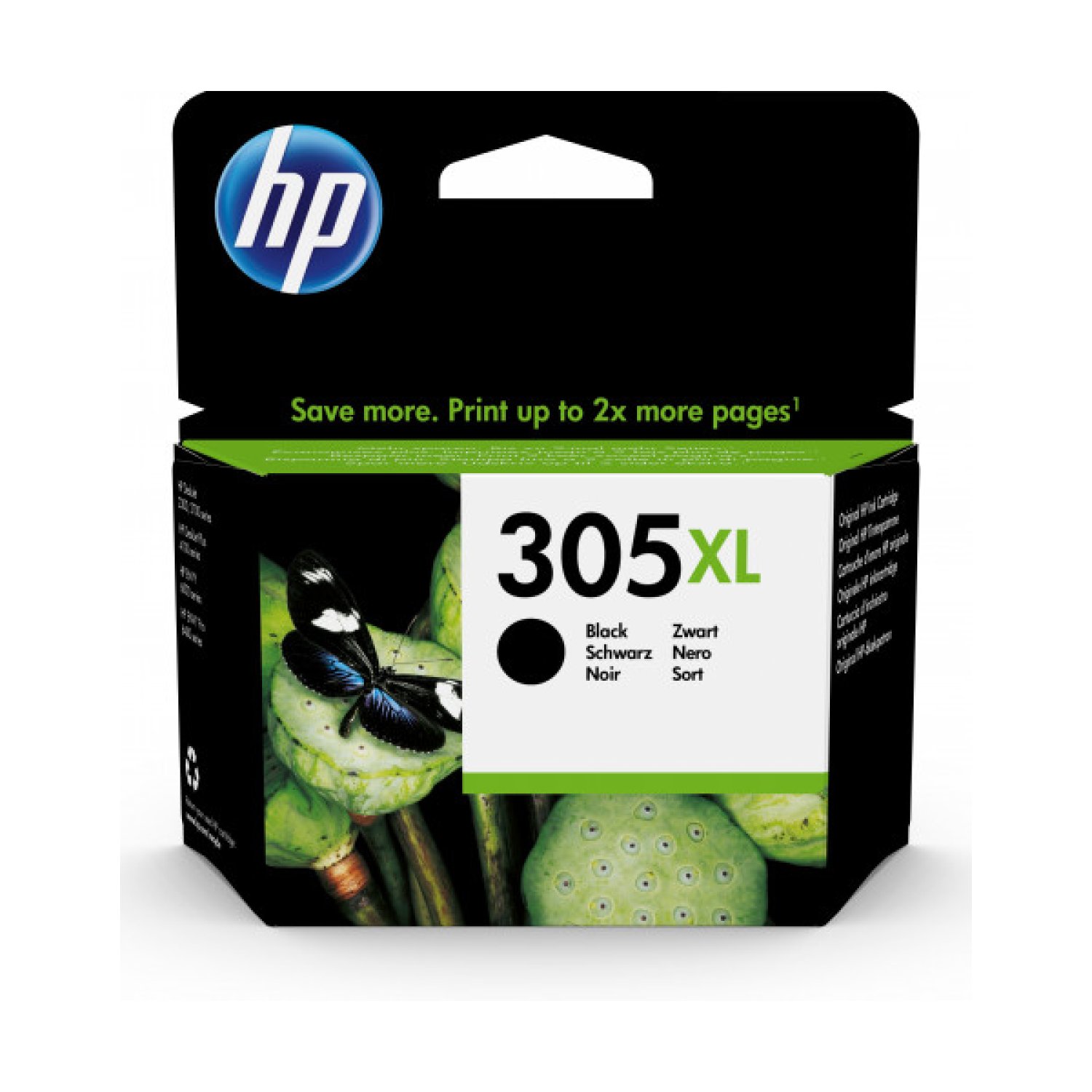 HP · Cartucho de Tinta nº305 XL · Alta Capacidad · Negro