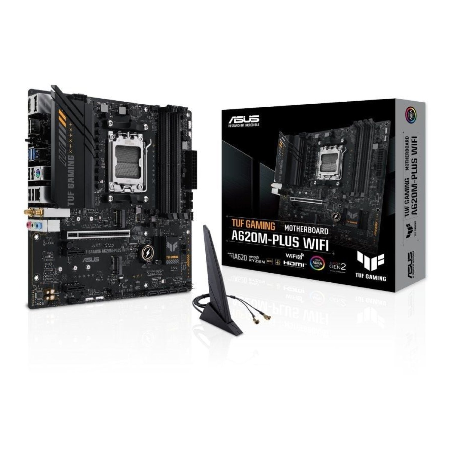 Asus TUF Gaming A620M-Plus WiFi · Socket AM5 · DDR5 · Micro ATX · PCIe 4.0