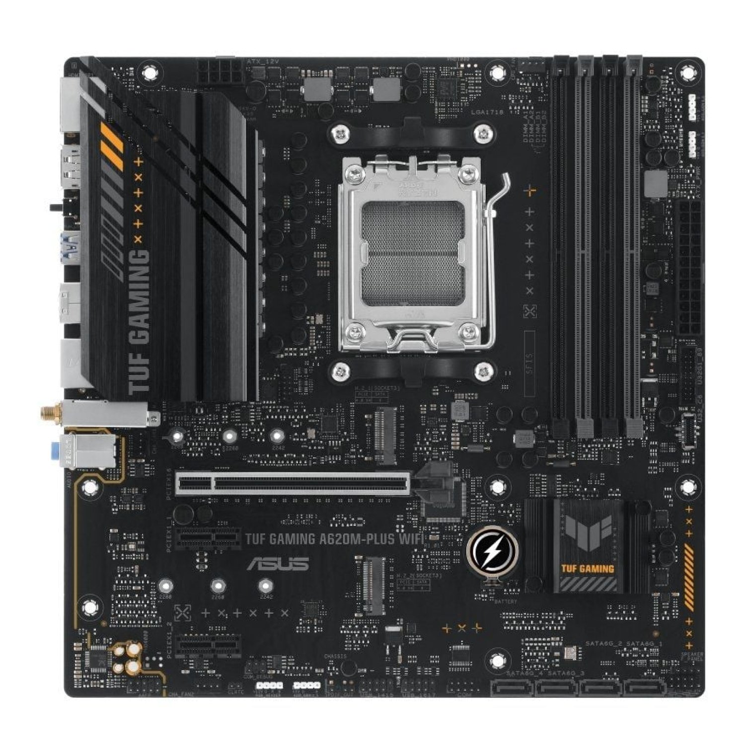 Asus TUF Gaming A620M-Plus WiFi · Socket AM5 · DDR5 · Micro ATX · PCIe 4.0