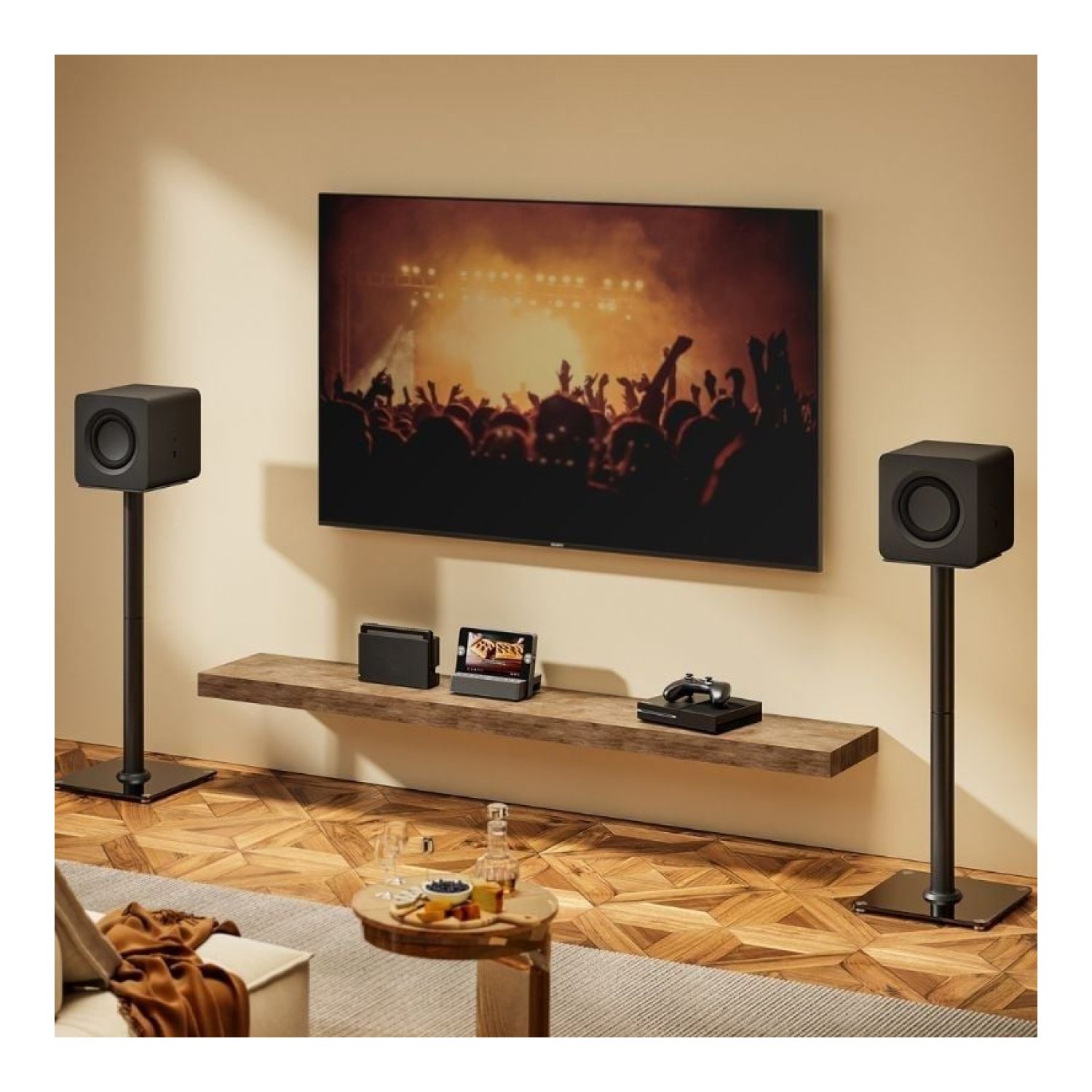 Aisens SPK11U-433 · Soporte de Suelo para Altavoces · Capacidad 25 kg