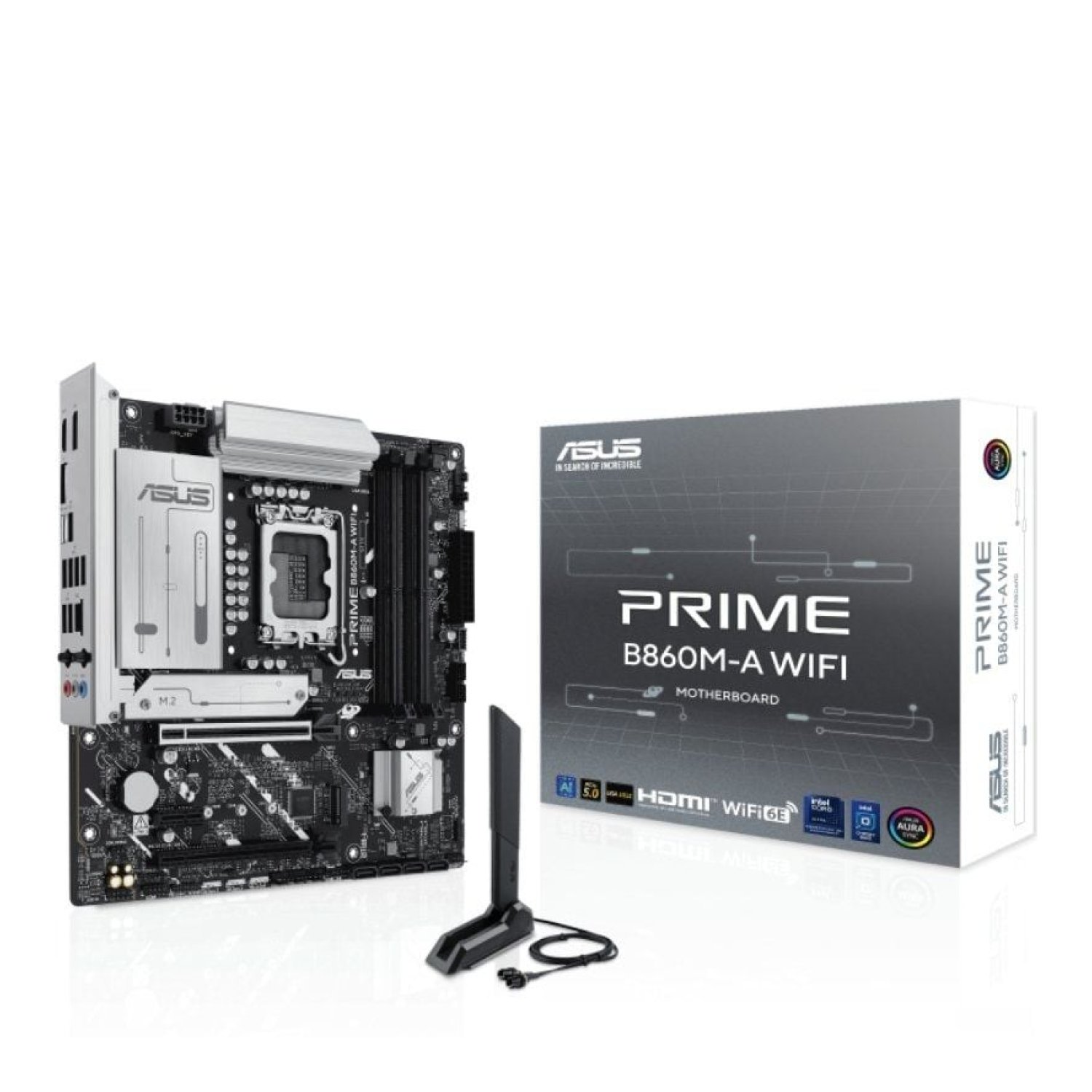 Asus Prime B860M-A WiFi · Micro ATX · Socket 1851 · DDR5 · PCIe 5.0