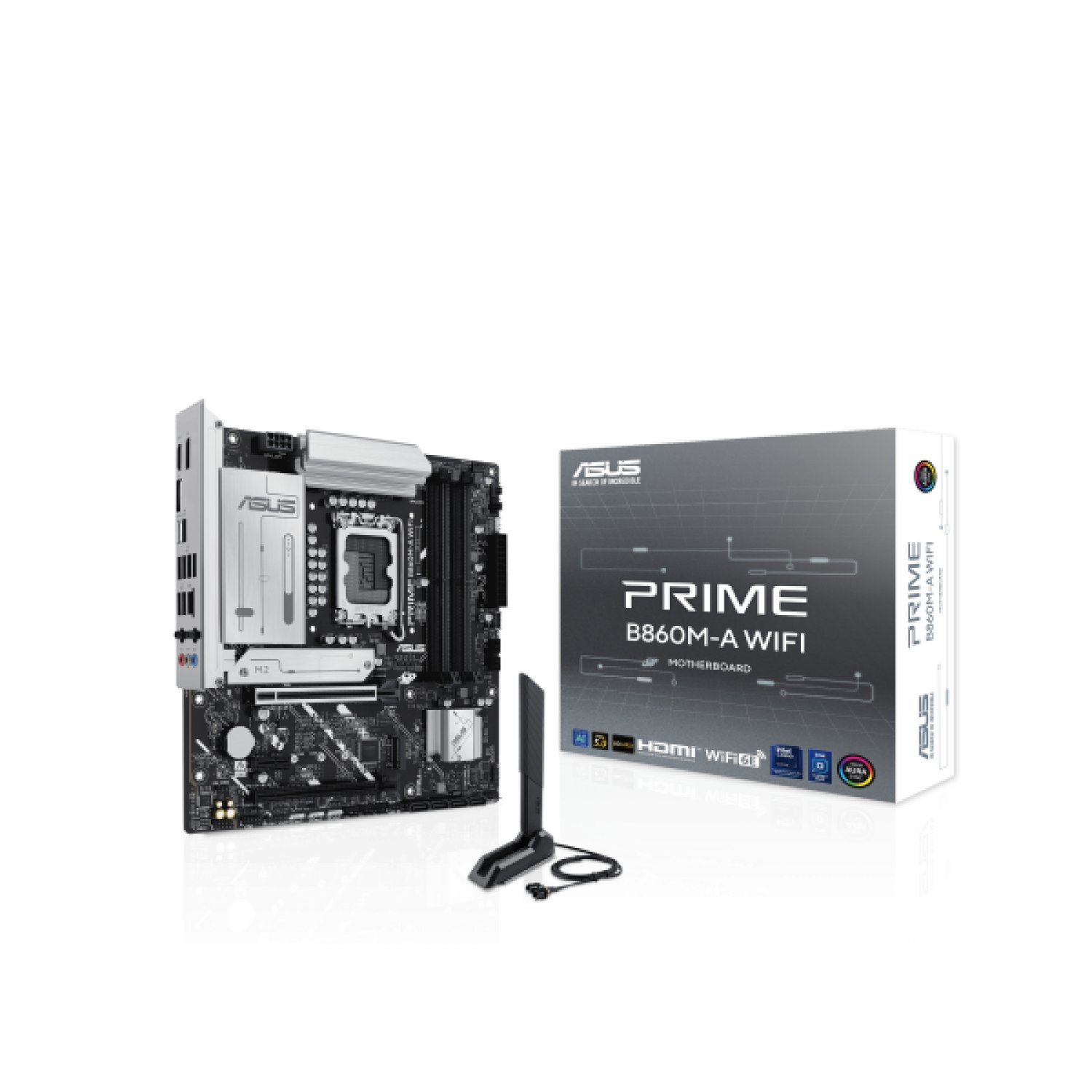 Asus Prime B860M-A WiFi · Micro ATX · Socket 1851 · DDR5 · PCIe 5.0