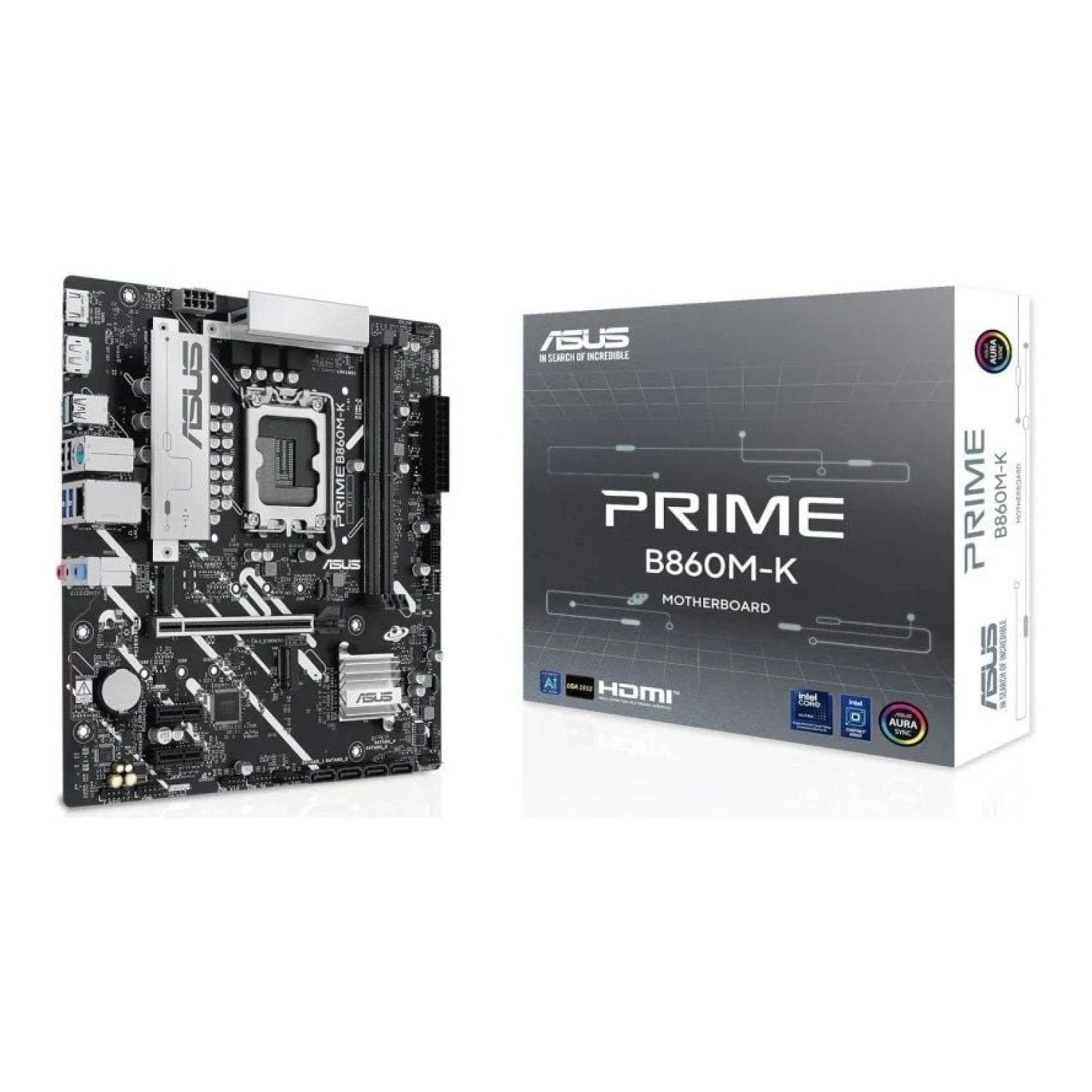 ASUS Prime B860M-K · Socket LGA1851 · DDR5 · PCIe 5.0 · Micro ATX