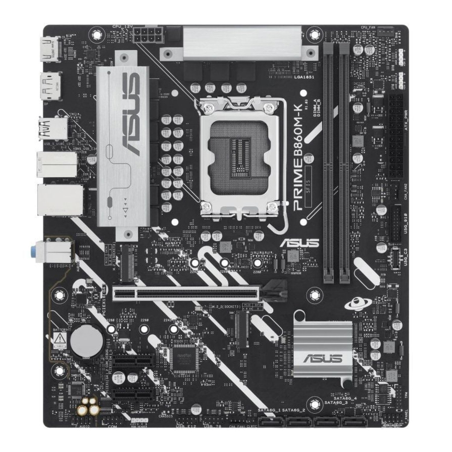 ASUS Prime B860M-K · Socket LGA1851 · DDR5 · PCIe 5.0 · Micro ATX