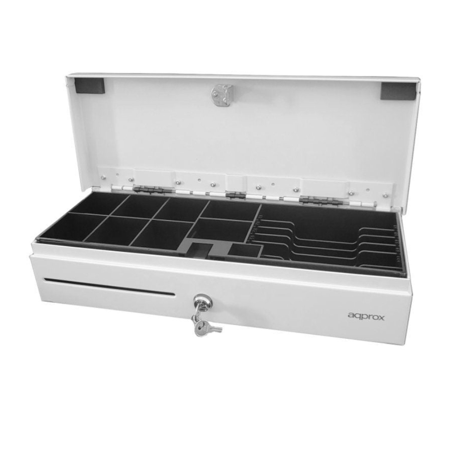 Cajón Portamonedas Approx appCASH02FLIPTOPWH/ Manual y Automático/ Blanco