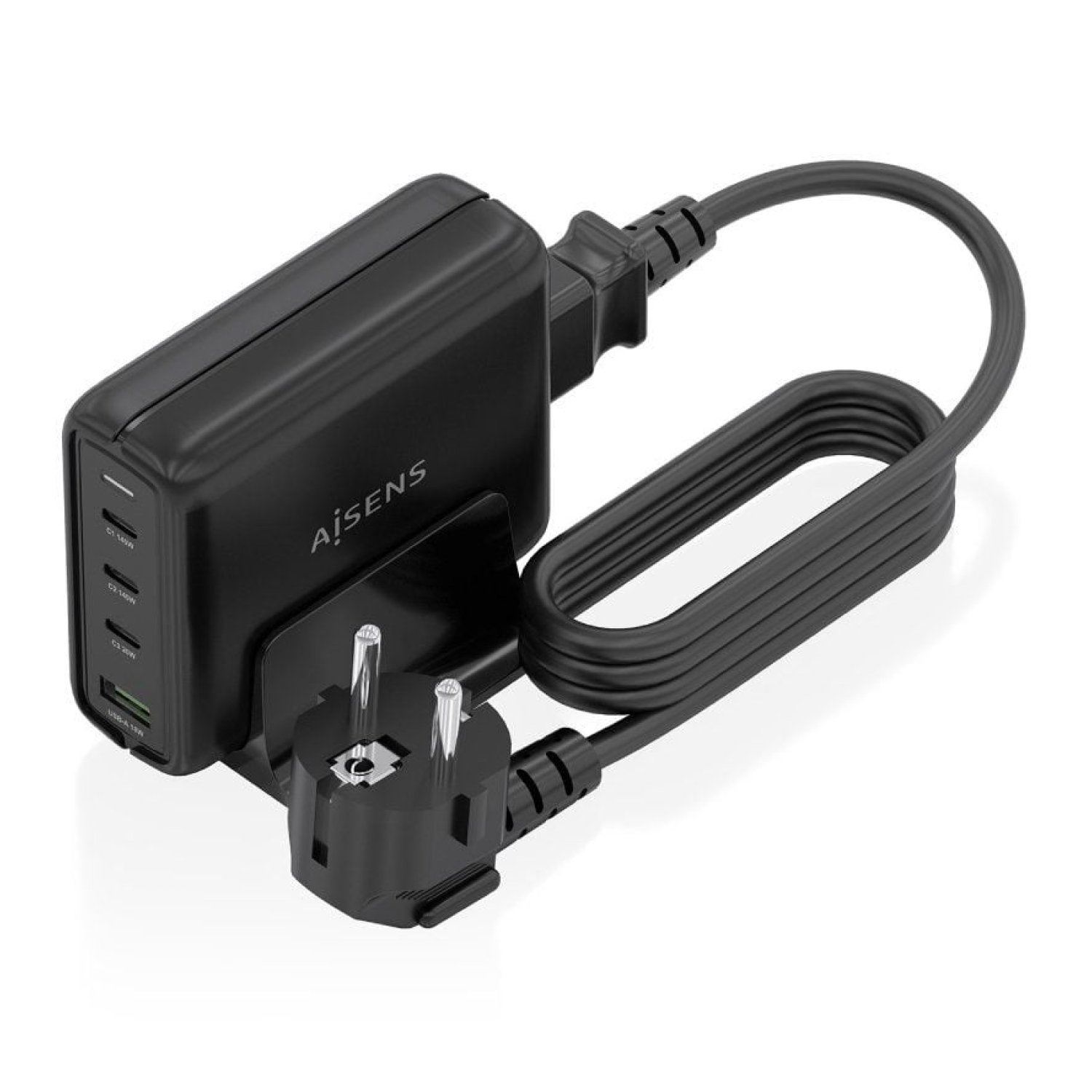 Aisens Cargador GaN Sobremesa · 140W · 3xUSB-C · 1xUSB · Multicarga