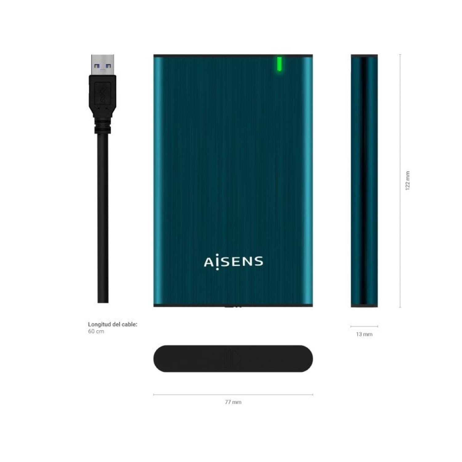 Aisens · Caja Externa HDD 2,5" · USB 3.0 · Sin Tornillos