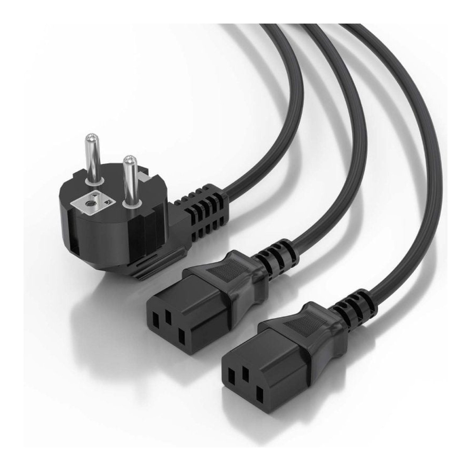 Aisens Cable Alimentación · CEE7 a 2x C13 · 3 metros · Negro