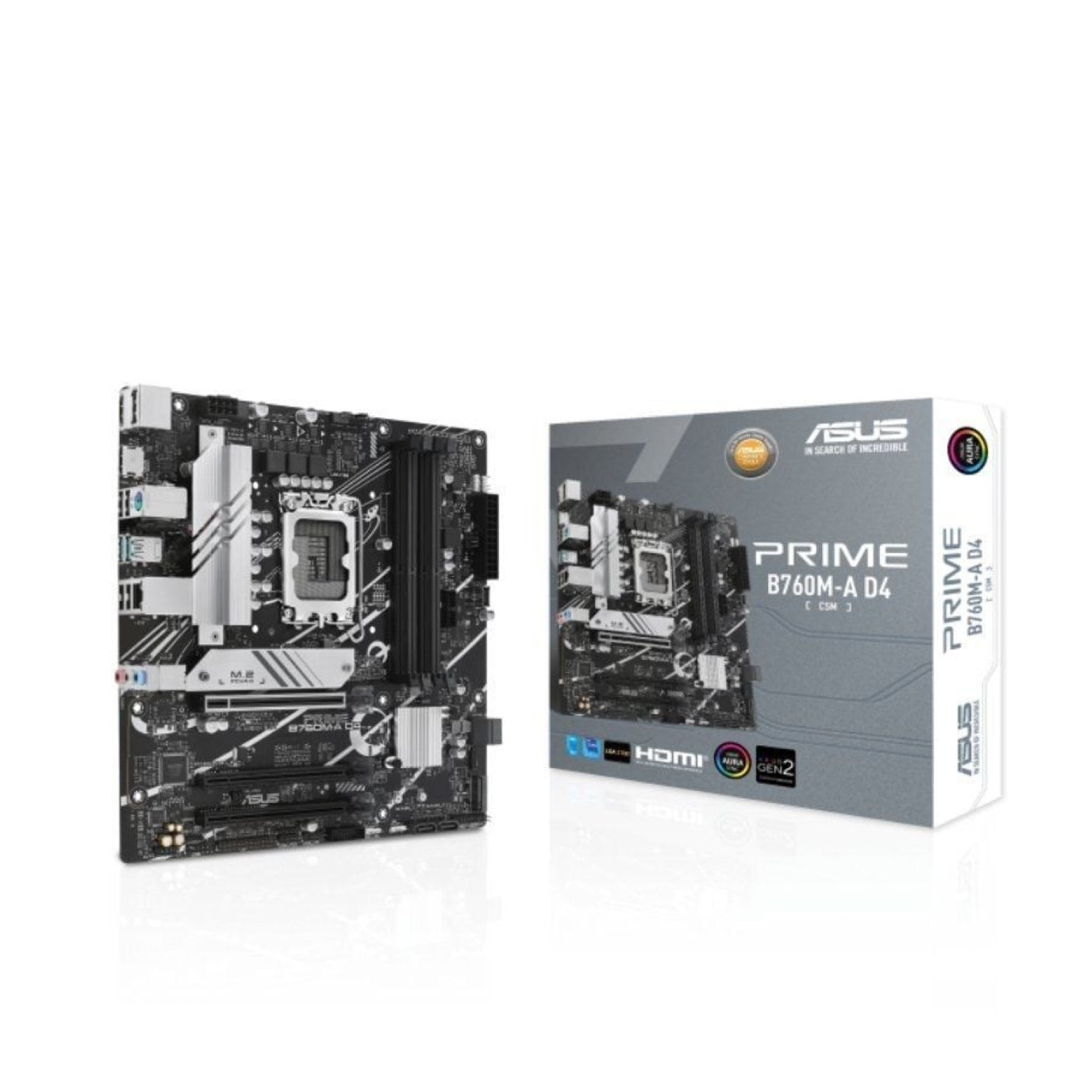 Asus Prime B760M-A D4 · Socket 1700 · DDR4 · PCIe 4.0 · Micro ATX