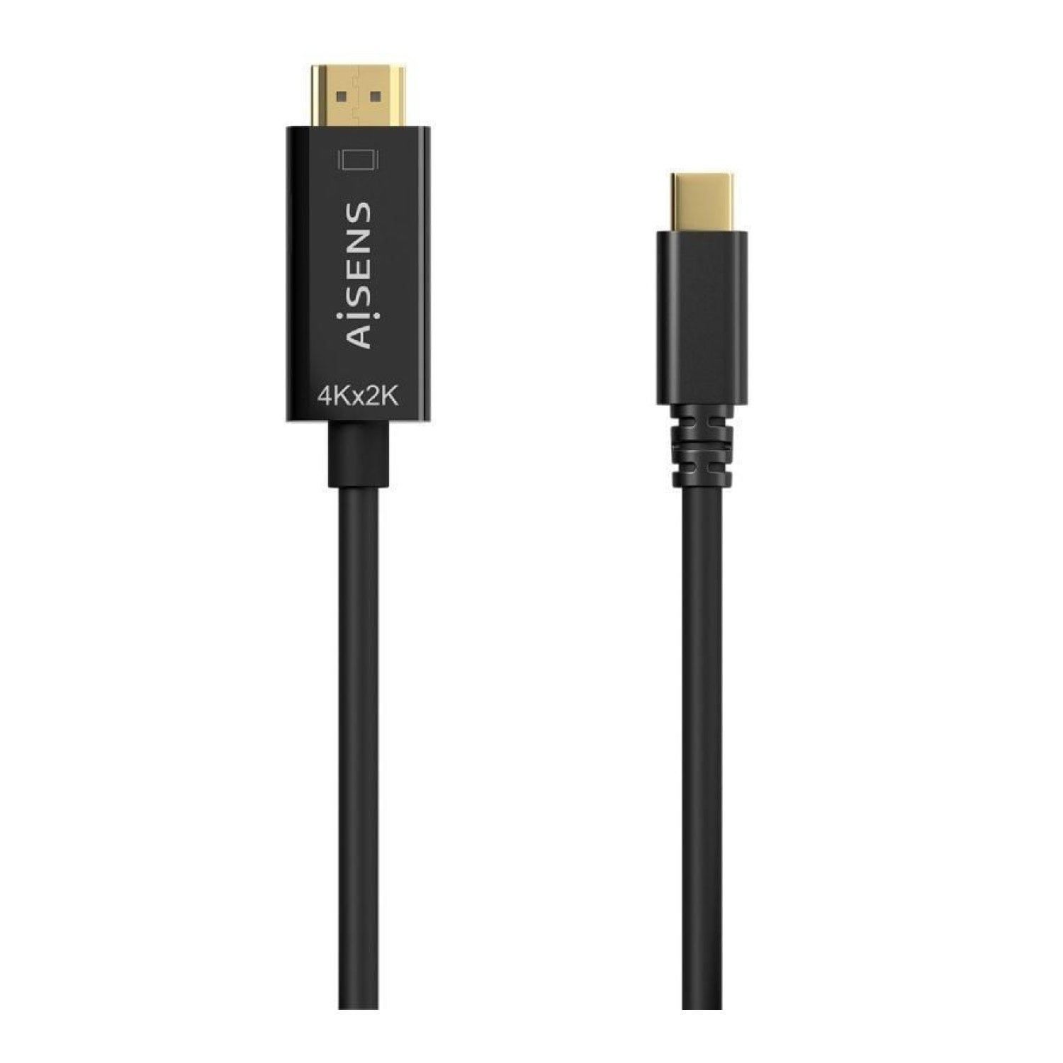 Aisens Cable Conversor USB-C a HDMI 4K · 80cm · 27W · 1250Mbps · Negro