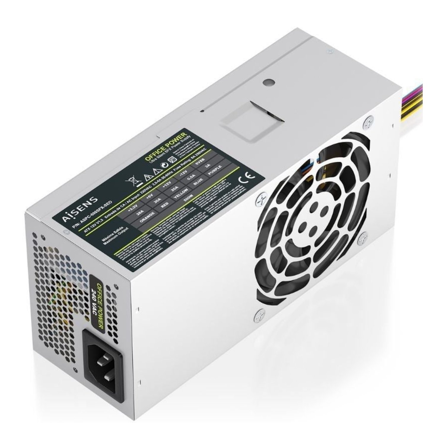 Aisens Fuente de Alimentación TFX · 500W · Ventilador 8cm