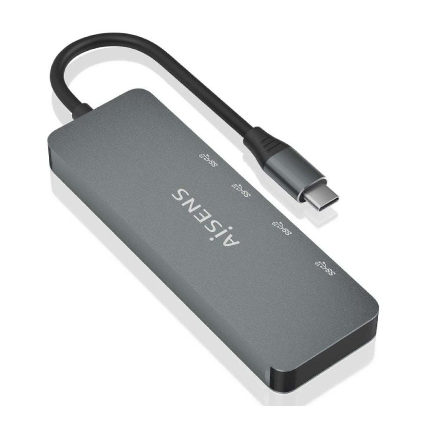 Aisens Hub USB Tipo-C · 2x USB 2.0 · 2x USB Tipo-C · Gris