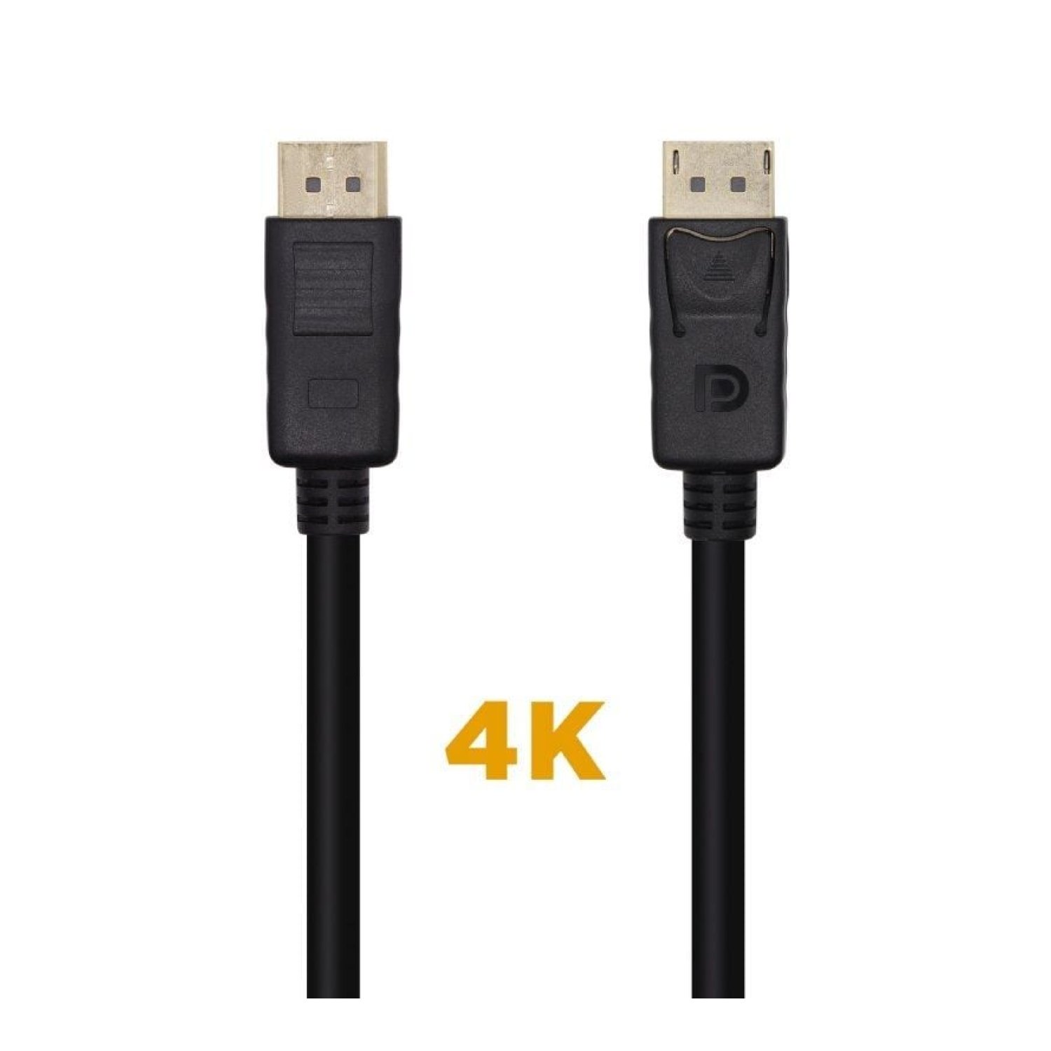 Aisens Cable DisplayPort 1.2 · 4K · 1m · Macho a Macho · Negro