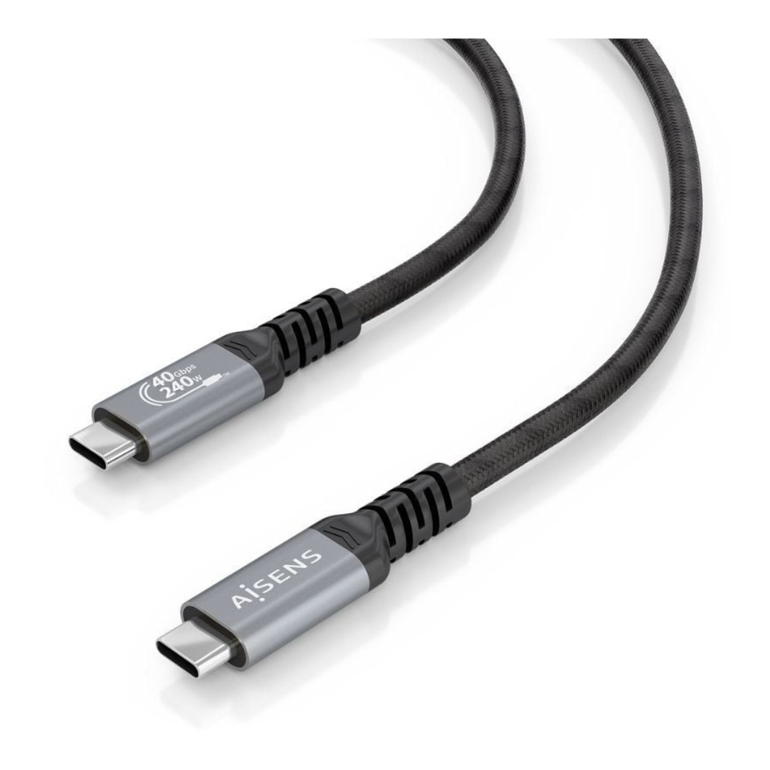 Aisens Cable USB 4.0 Tipo-C · 240W · 40Gbps · 1m · Negro
