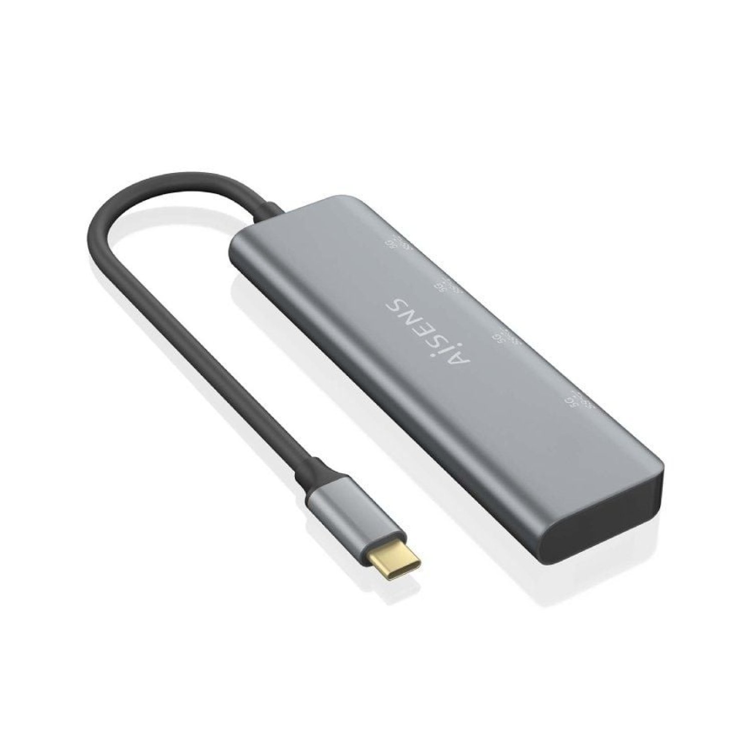 Aisens Hub USB Tipo-C · 2xUSB · 2xUSB Tipo-C · Gris