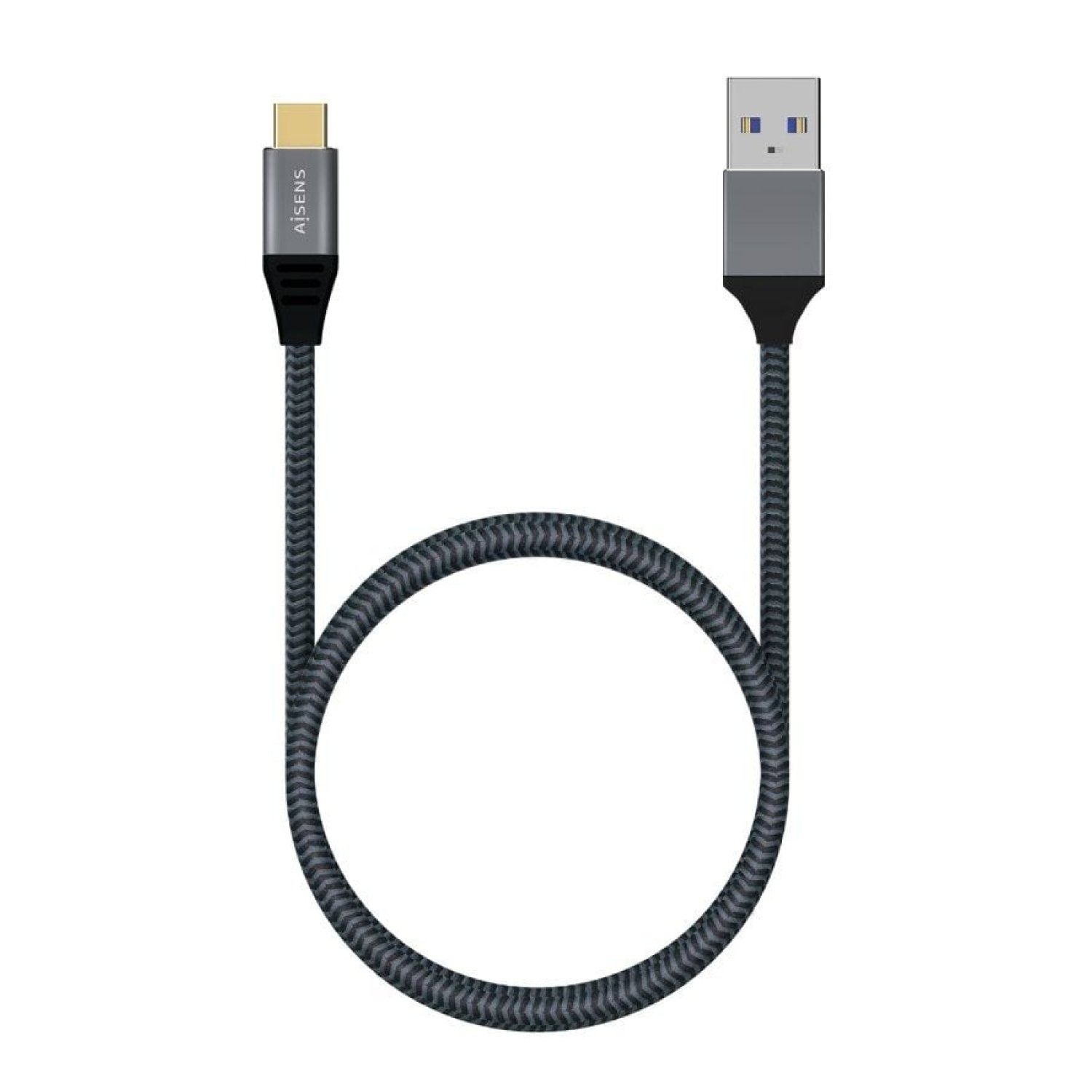 Aisens Cable USB 3.1 Tipo-C · USB-C Macho a USB-A · 10Gbps · 50cm · Gris