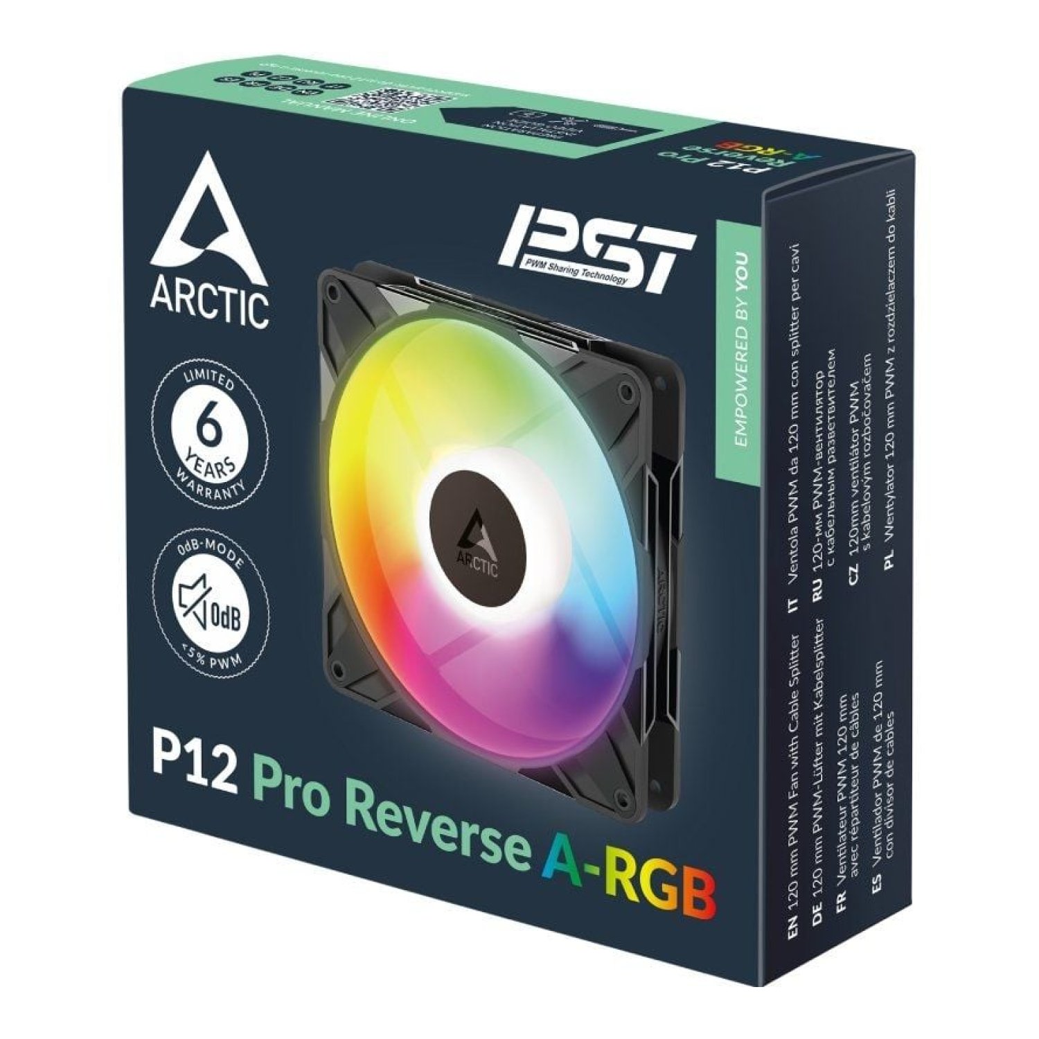 Arctic P12 Pro Reverse · 120mm · A-RGB · Negro