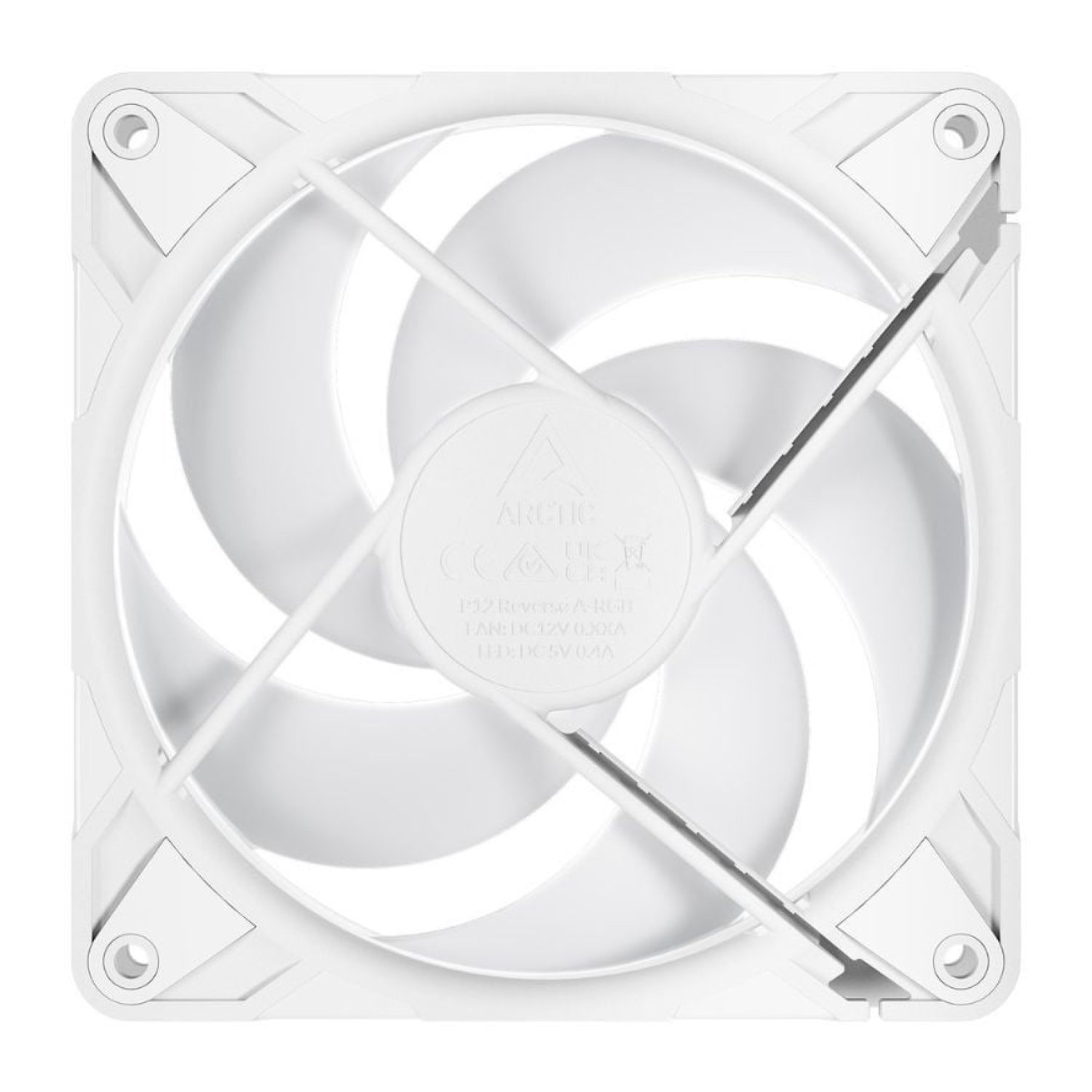 Arctic P12 Pro Reverse A-RGB · Pack 3 Ventiladores · 12cm · Blanco