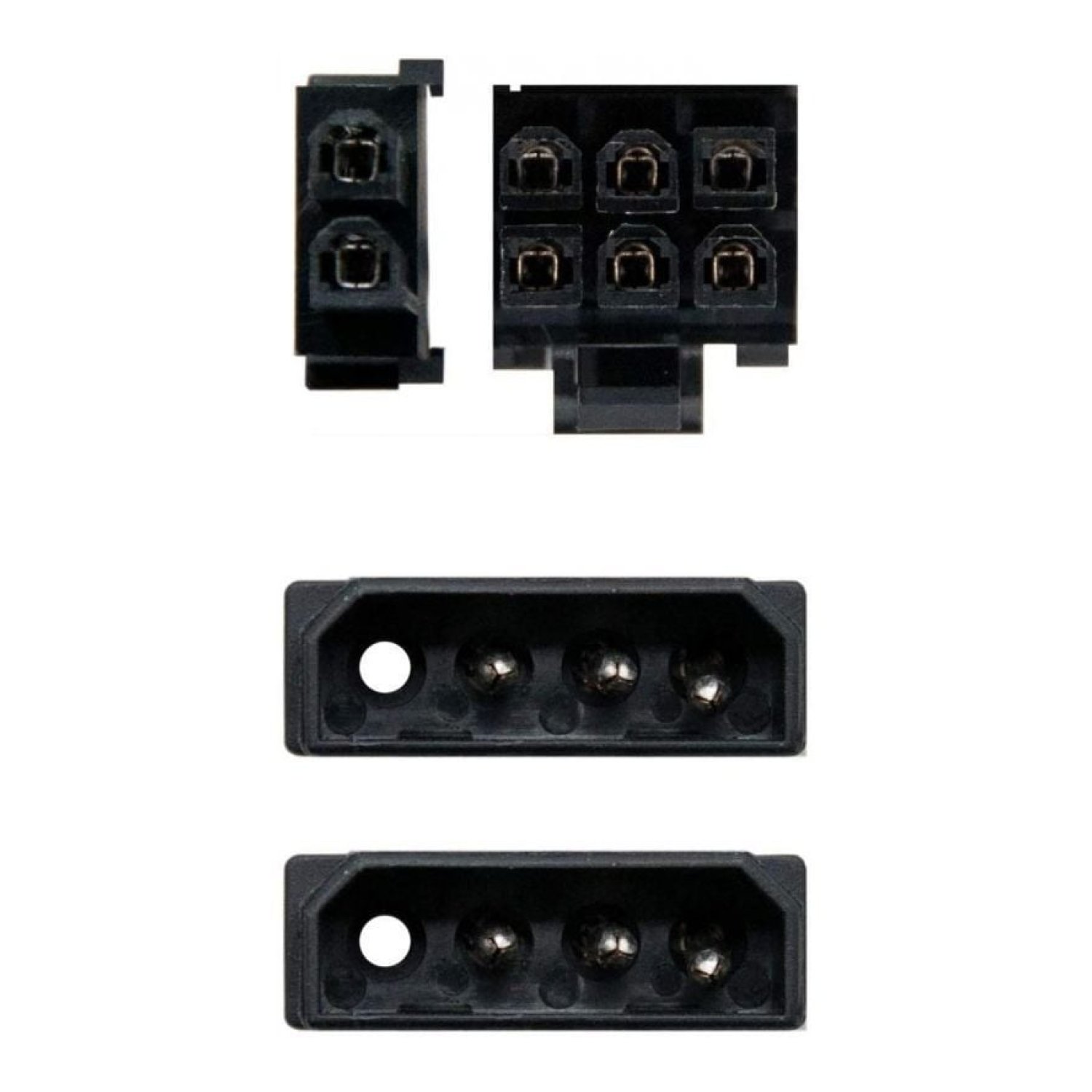 Aisens · Cable Alimentación Gráfica · 2x Molex a 6+2 PIN · 54W · 20cm