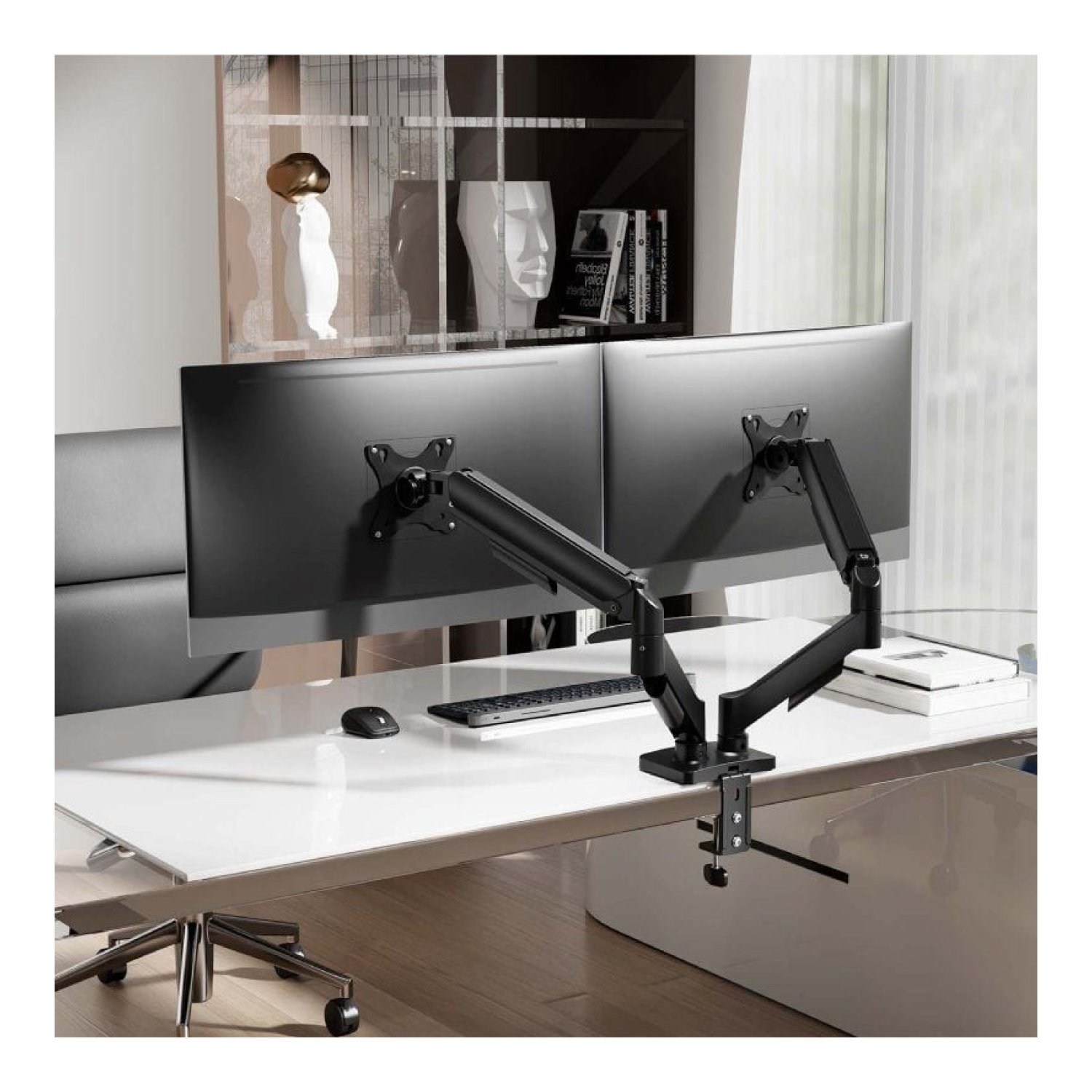 Aisens · Soporte Doble Monitores · Giratorio e Inclinable · Hasta 9kg · Contrapeso