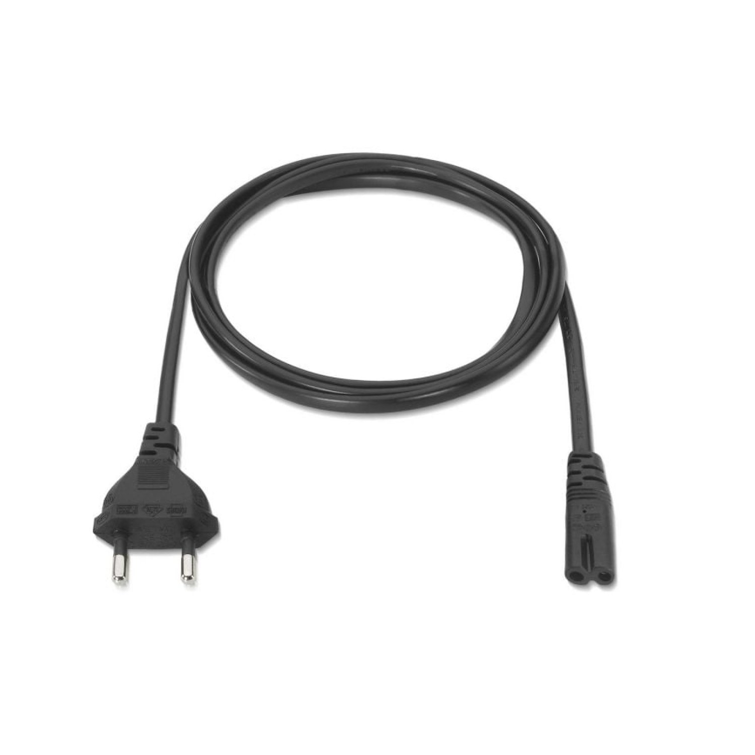Aisens · Cable Alimentación Forma 8 · CEE7/16 a C7 · 1500W · 1,5m · Negro
