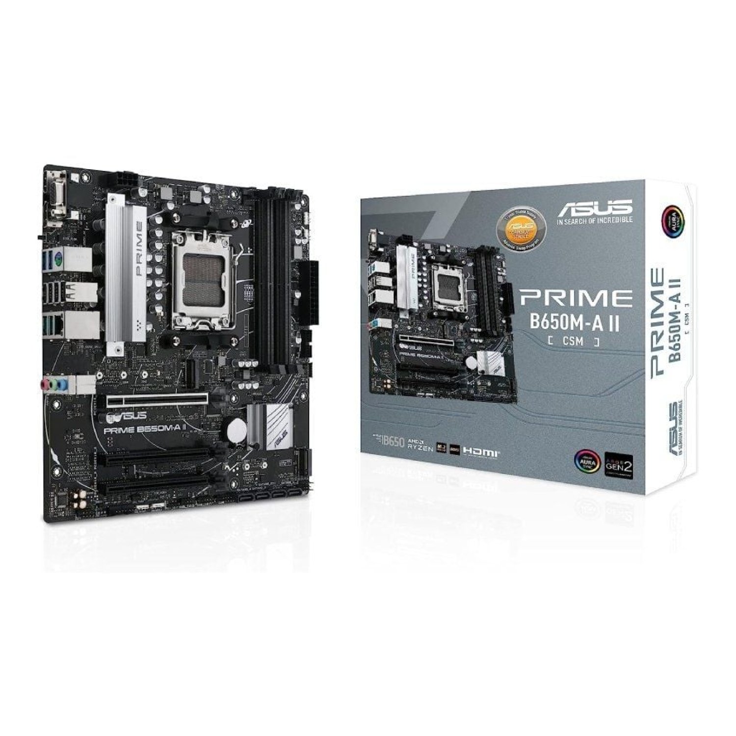 Asus Prime B650M-A II · Socket AM5 · DDR5 · PCIe 5.0 · Micro ATX