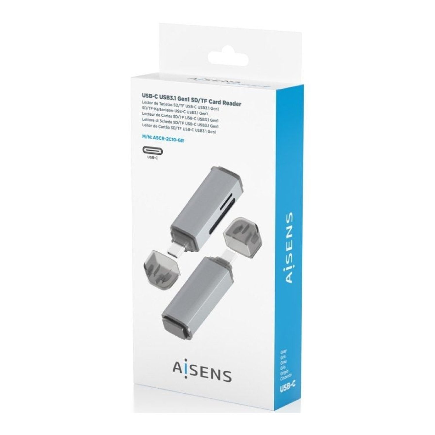 Aisens · Lector de Tarjetas Externo · USB 3.1 · ASCR-2C10