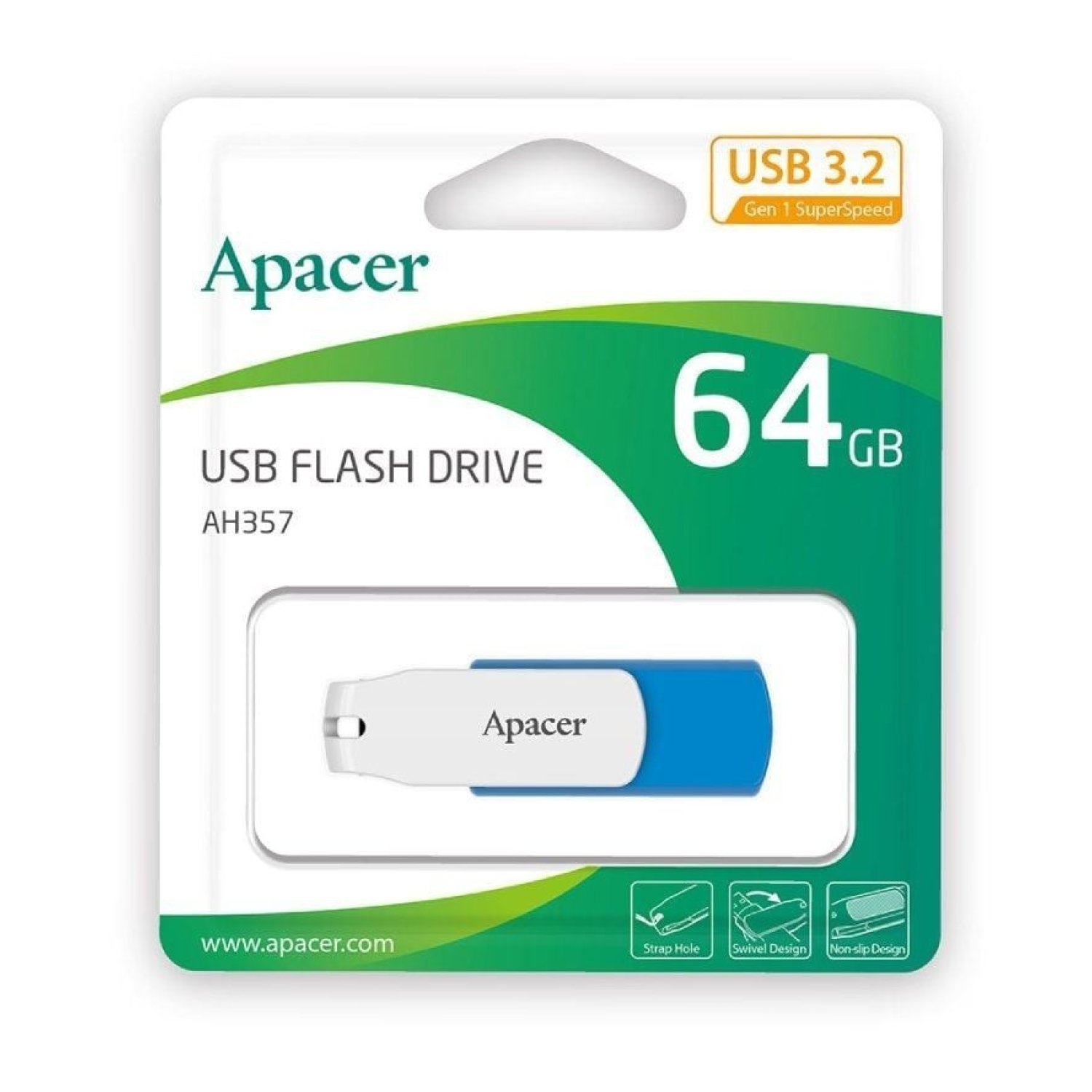 Apacer AH357 · Pendrive 64GB · USB 3.2