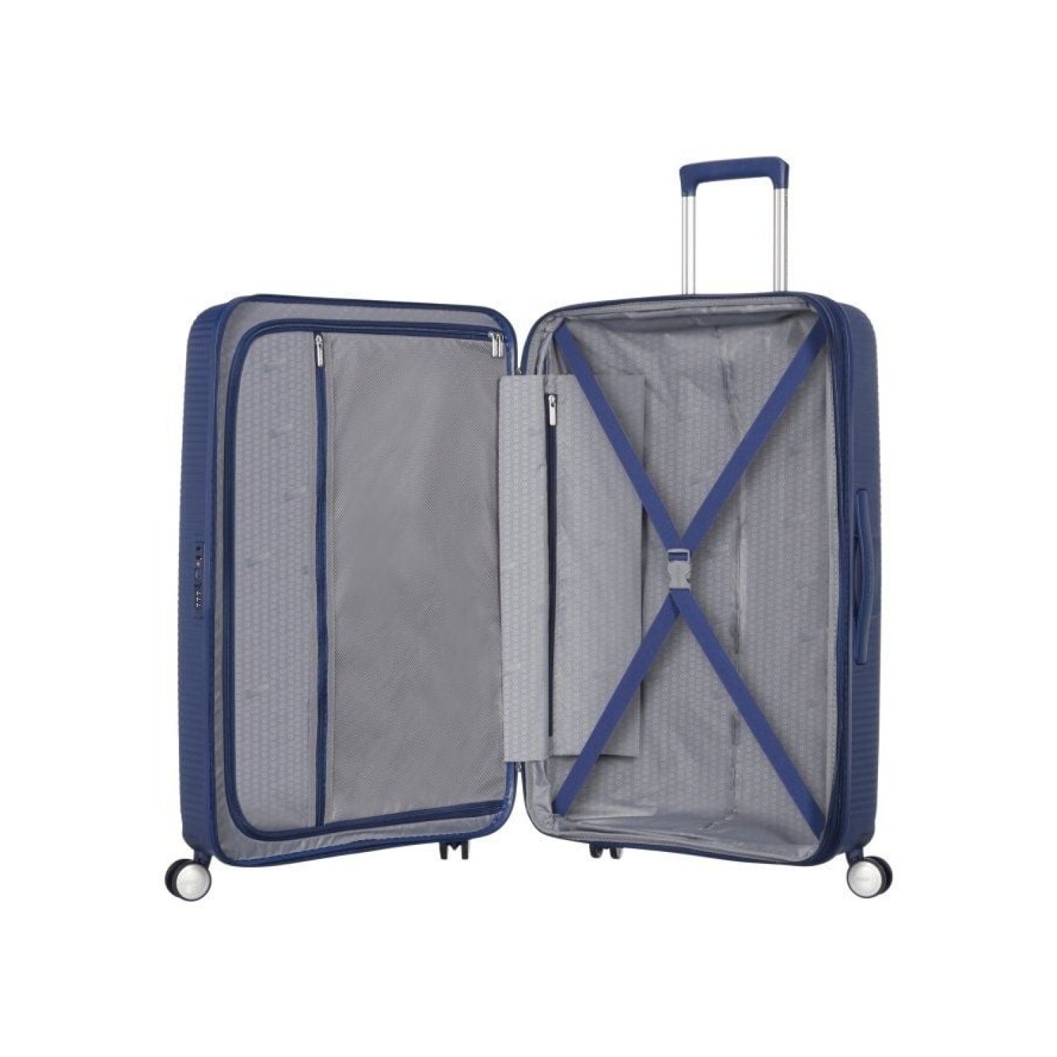 American Tourister SoundBox Spinner · Maleta Mediana 67cm · 4 Ruedas · Azul Marino