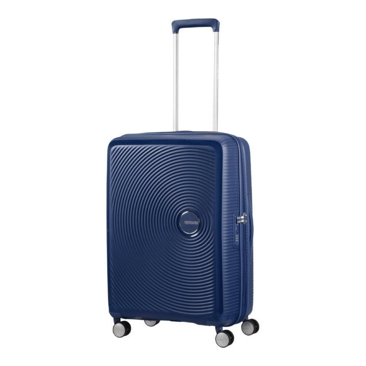 American Tourister SoundBox Spinner · Maleta Mediana 67cm · 4 Ruedas · Azul Marino