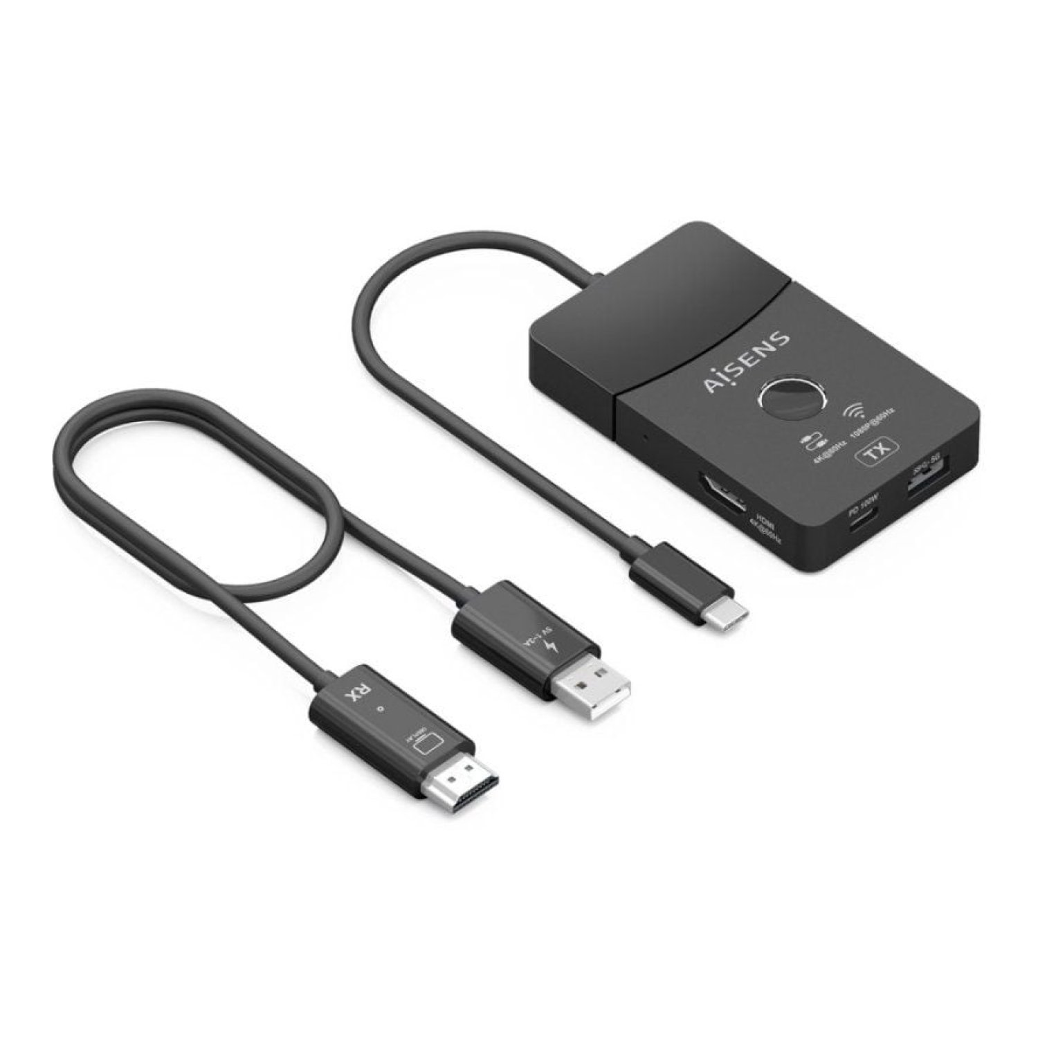 Aisens · Transmisor Vídeo Inalámbrico USB-C a HDMI · 100W