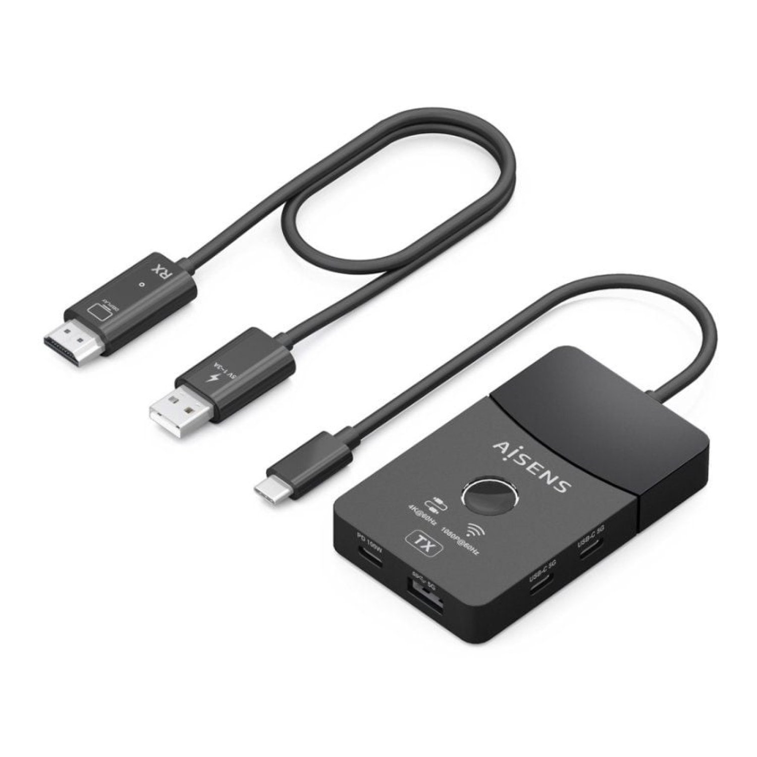 Aisens · Transmisor Vídeo Inalámbrico USB-C a HDMI · 100W