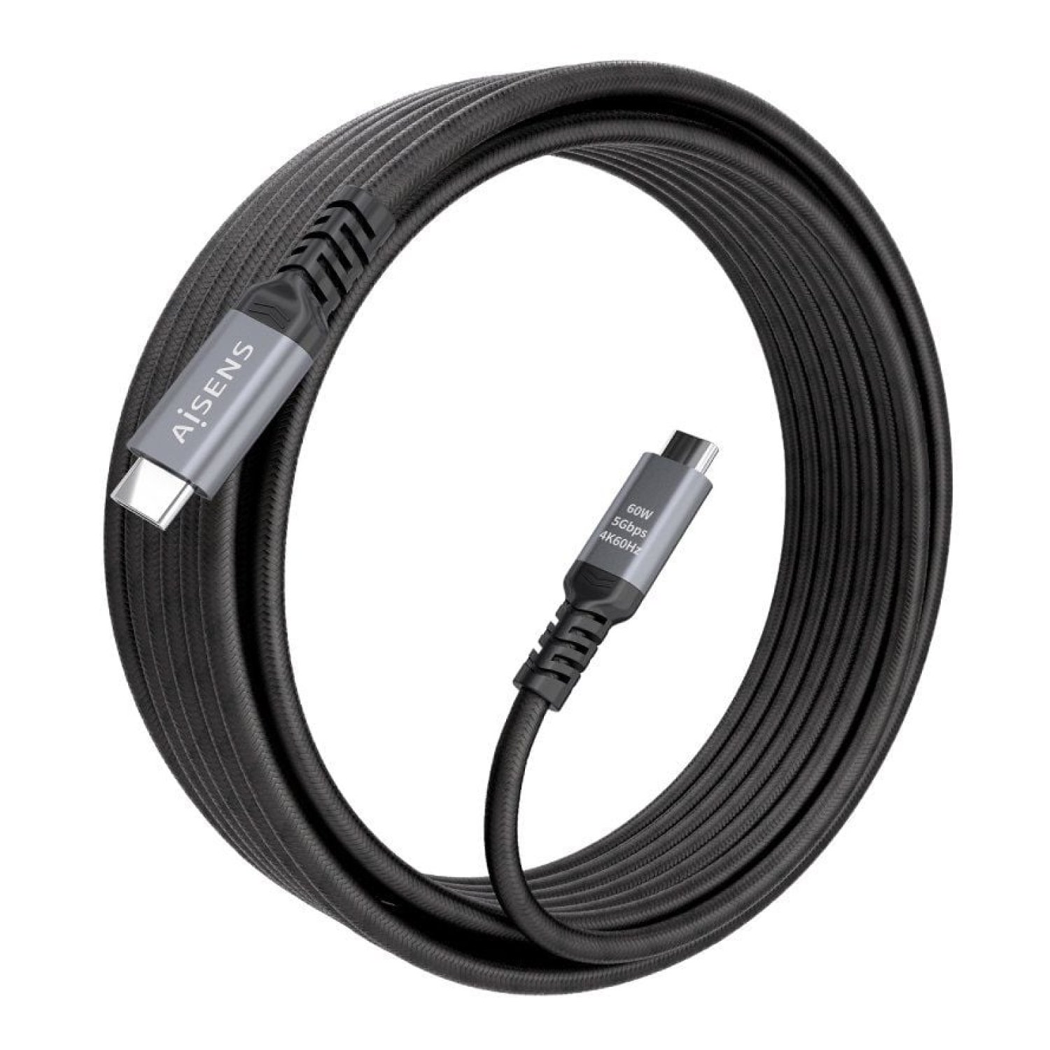 Aisens Cable USB 3.2 Tipo-C · 10m · 60W · 5Gbps · Negro
