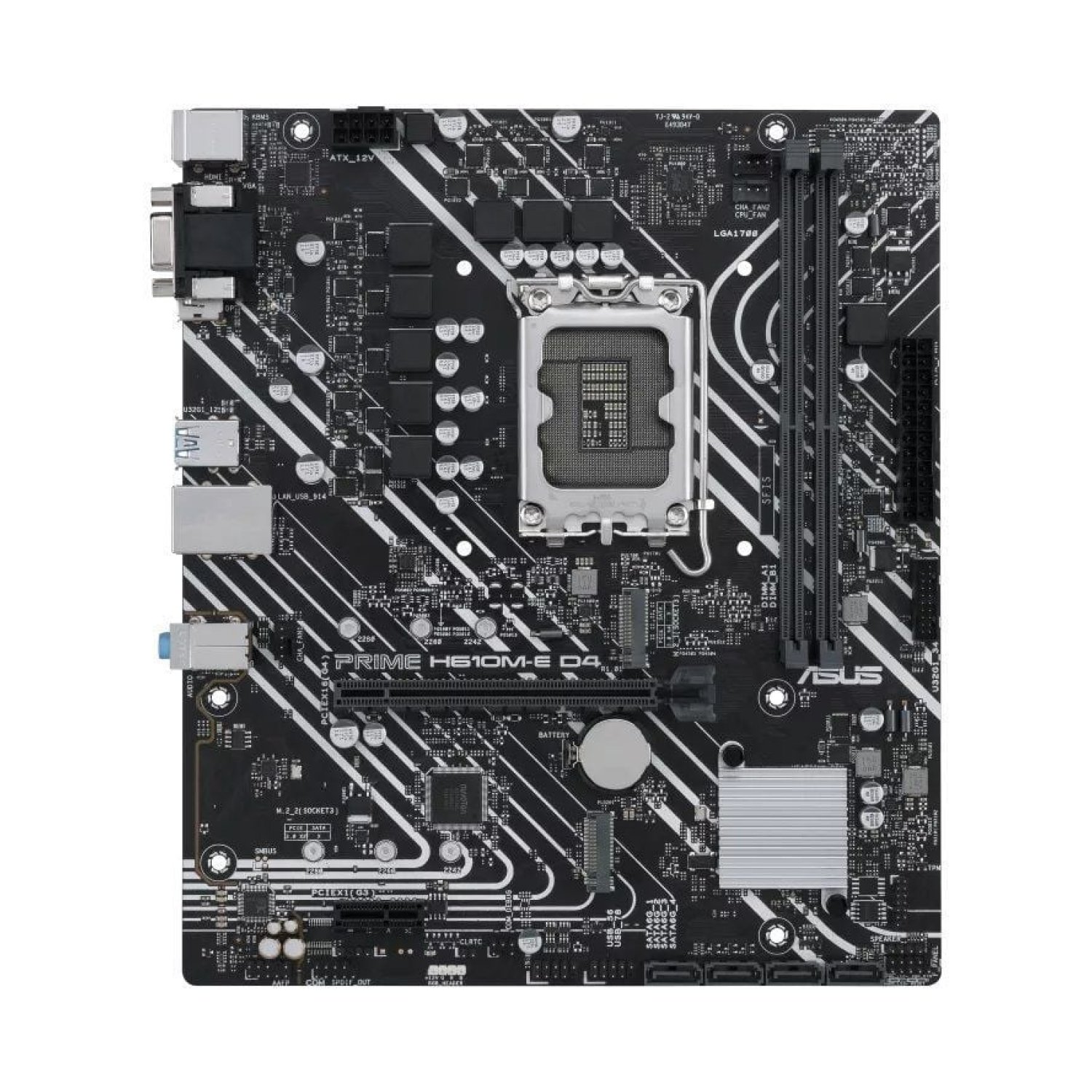 Asus Prime H610M-E D4 · Socket 1700 · DDR4 · PCIe 4.0 · Micro ATX