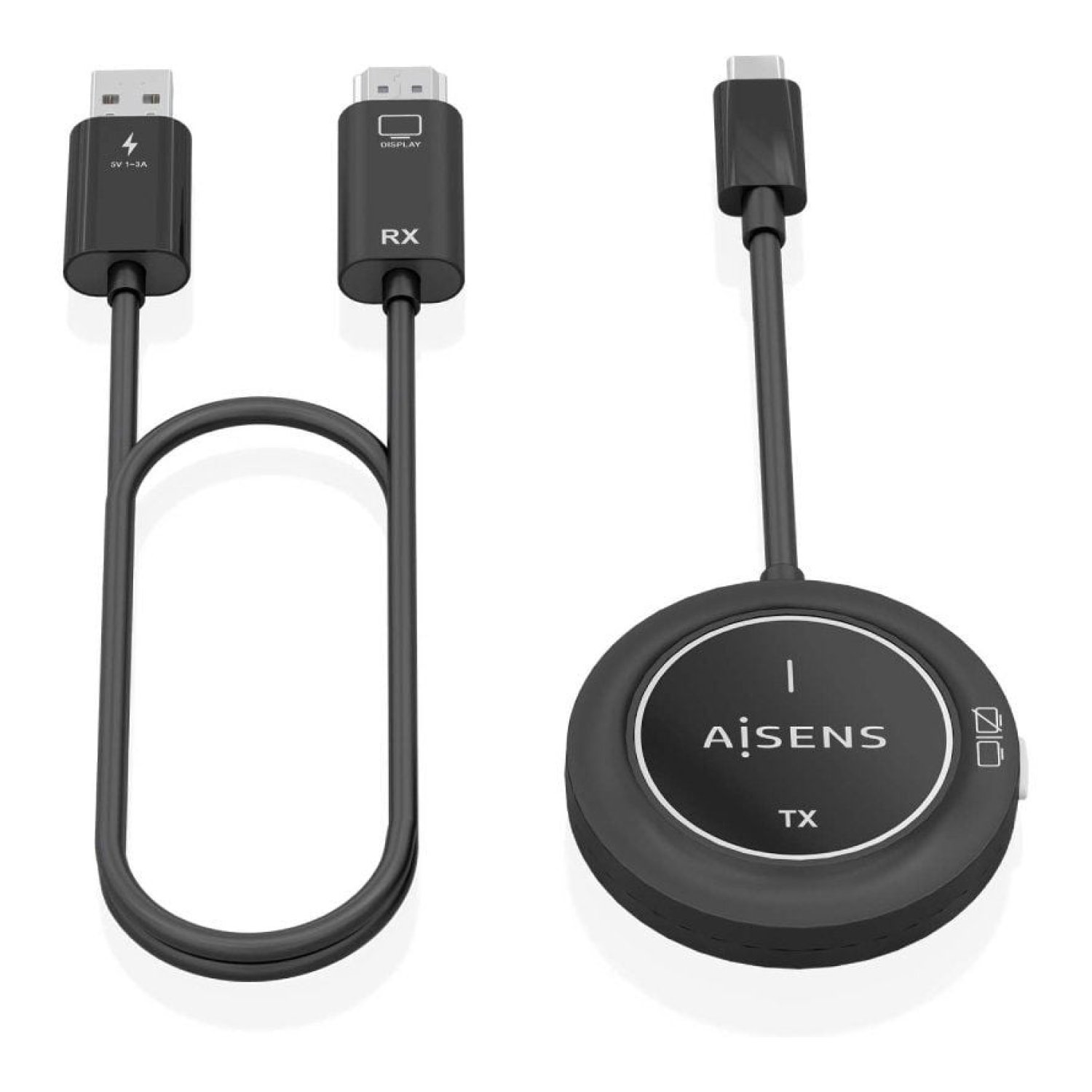 Aisens · Adaptador USB-C a HDMI · Transmisor Inalámbrico · 30m