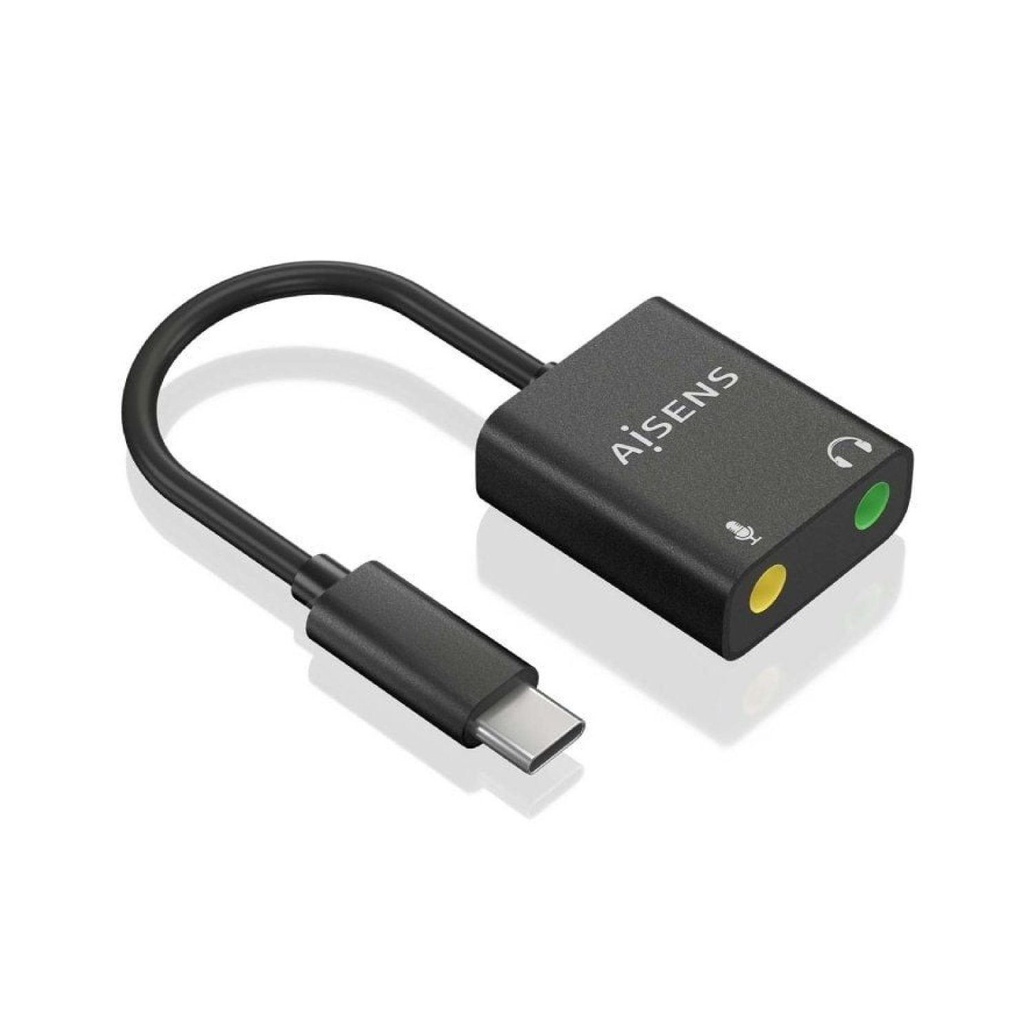 Aisens · Tarjeta Sonido USB-C · 2x Jack 3.5mm · Audio Digital