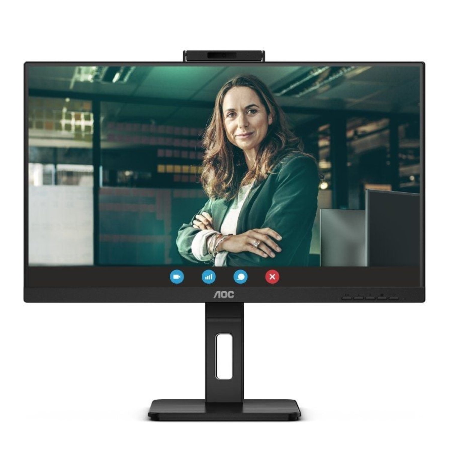AOC Q27P3QW · 27" QHD · Webcam · Regulable en Altura · Negro