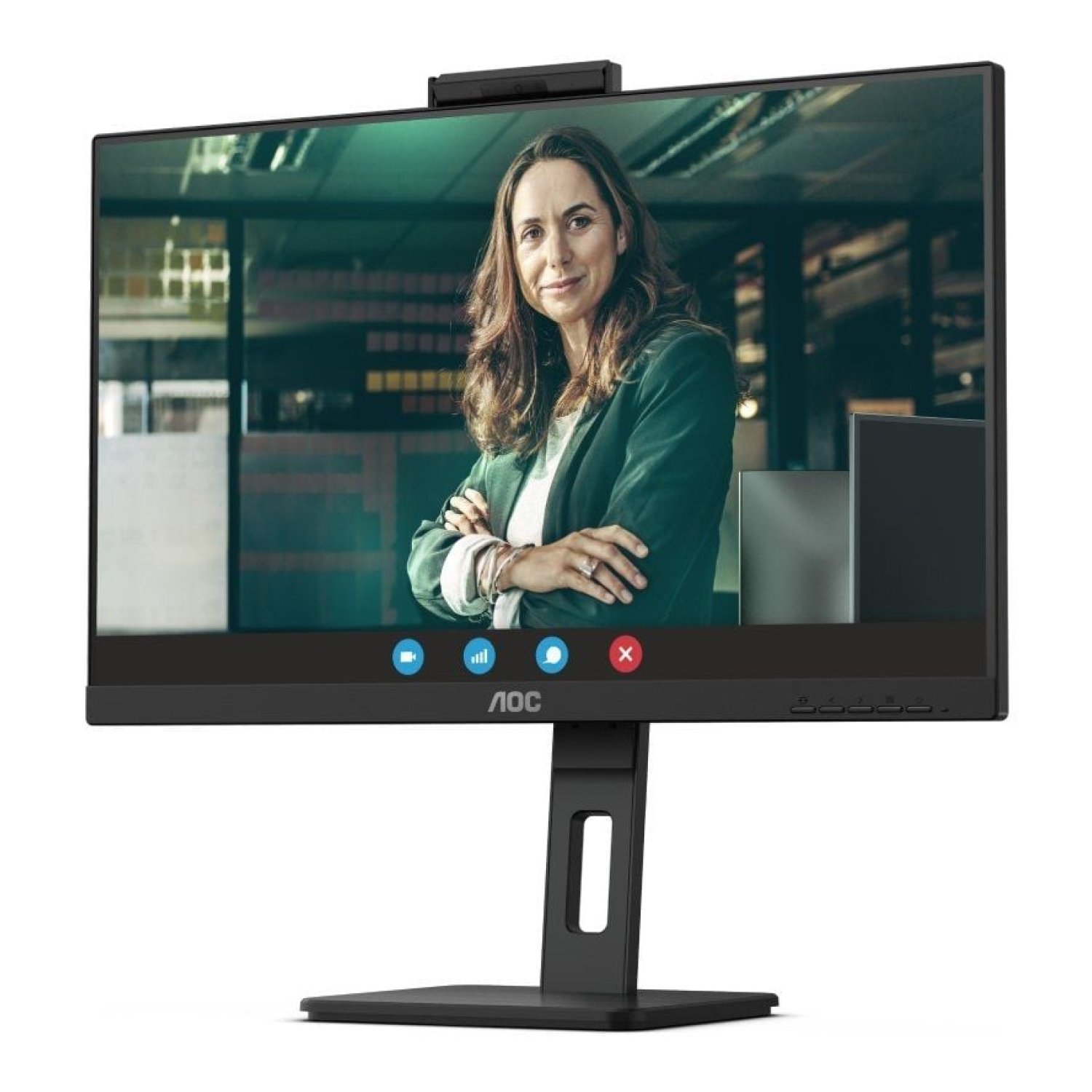 AOC Q27P3QW · 27" QHD · Webcam · Regulable en Altura · Negro