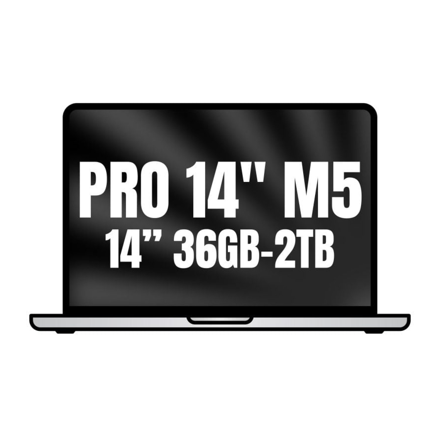 Apple MacBook Pro 14" · M5 Max · 36-Core CPU · 36GB RAM · 2TB SSD · Plata
