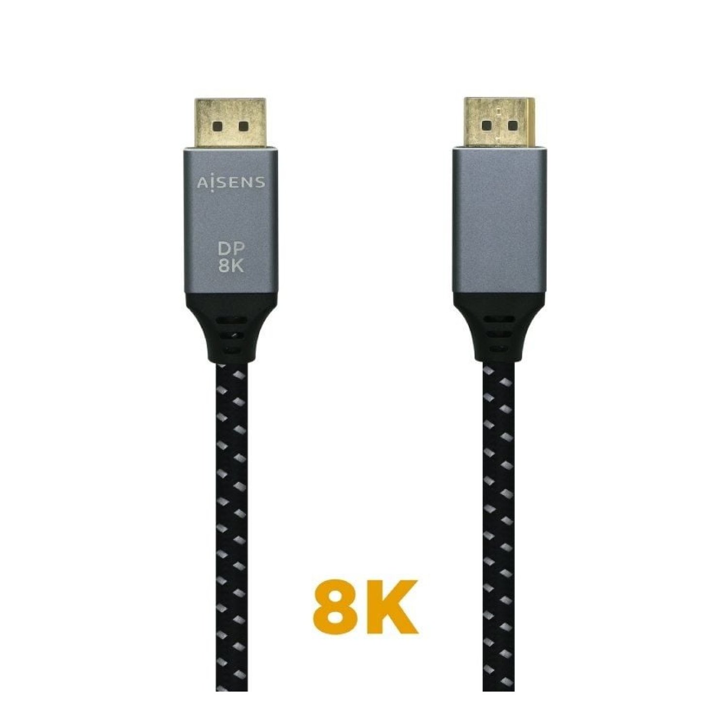 Aisens Cable DisplayPort 1.4 · 8K · 3m · Macho a Macho · Negro