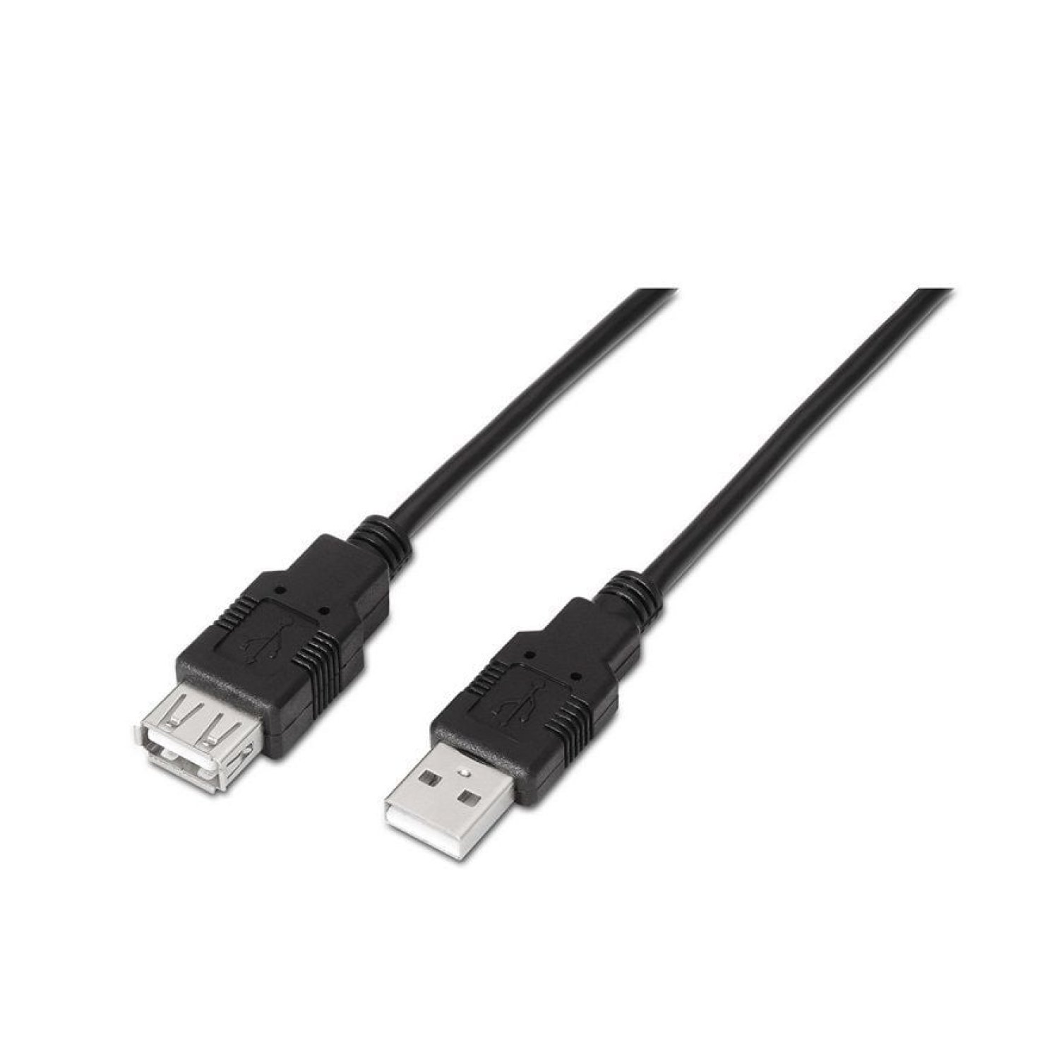 Aisens Cable Alargador USB 2.0 · USB Macho-Hembra · 1m · 60Mbps · Negro