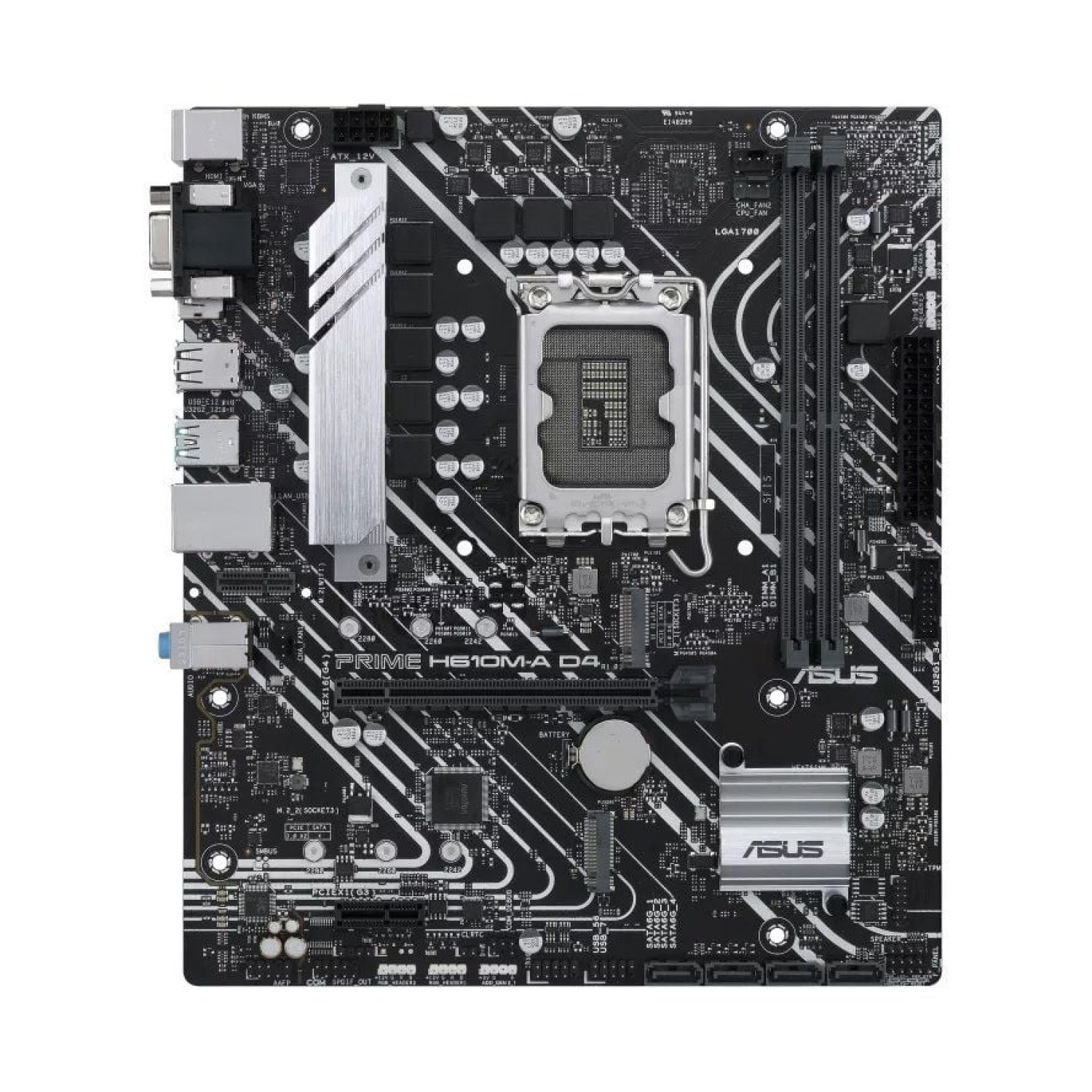 Asus Prime H610M-A D4 · Socket 1700 · Micro ATX · DDR4 · PCIe 4.0