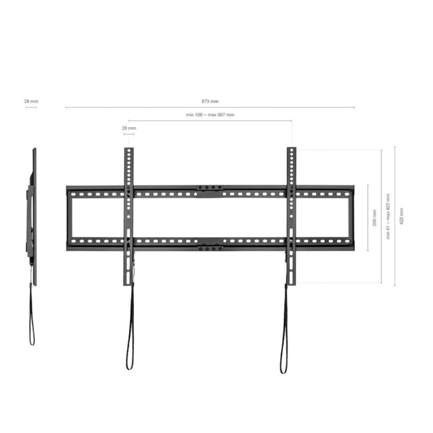 Aisens WT90F-119 · Soporte Fijo de Pared · 37-90" · Hasta 75kg